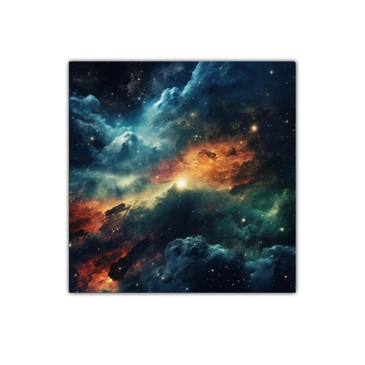 Nebulosa Cósmica en Tonos Profundos y Vibrantes — imagen principal