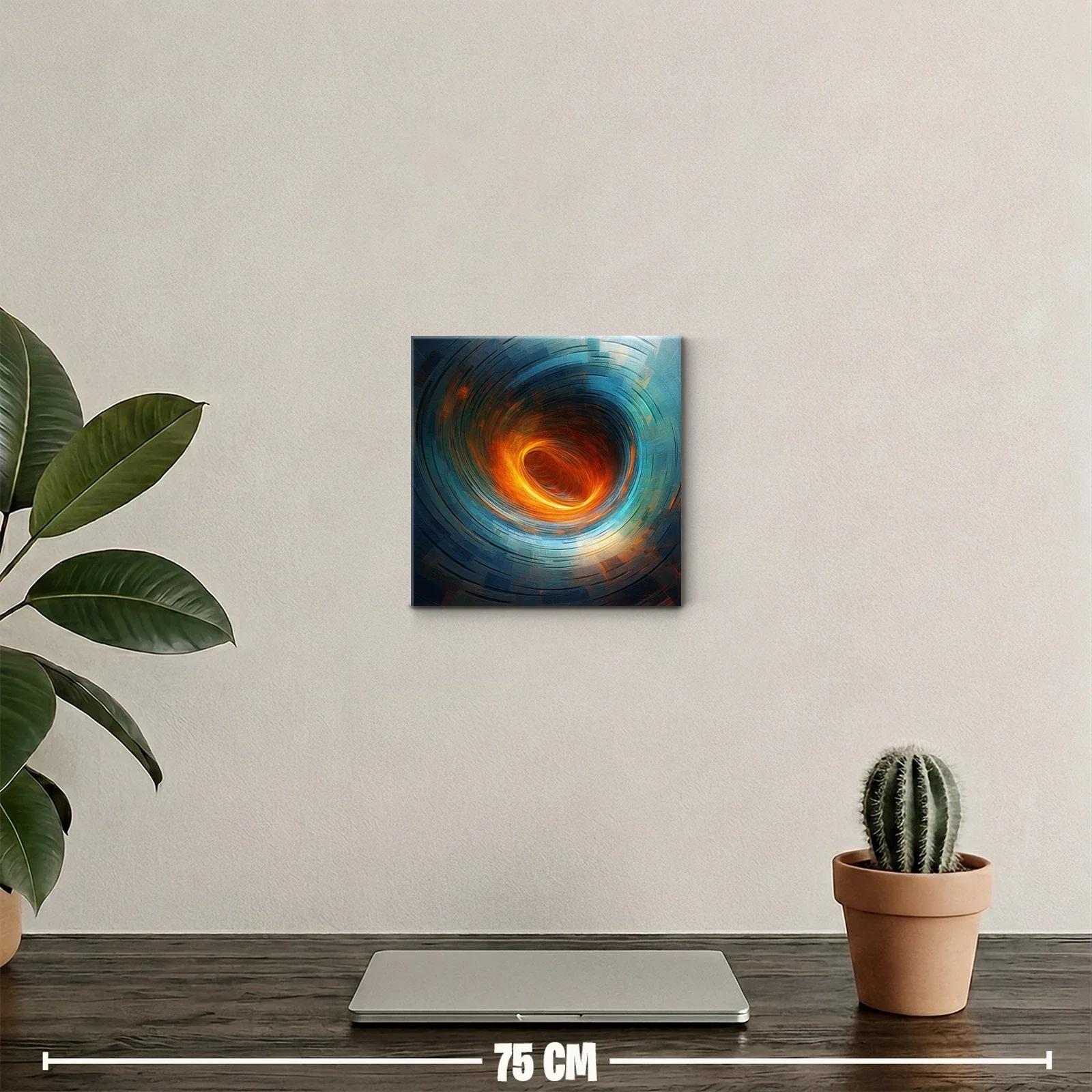 Remolino de luz vibrante en tonos cálidos y azules — miniatura 2