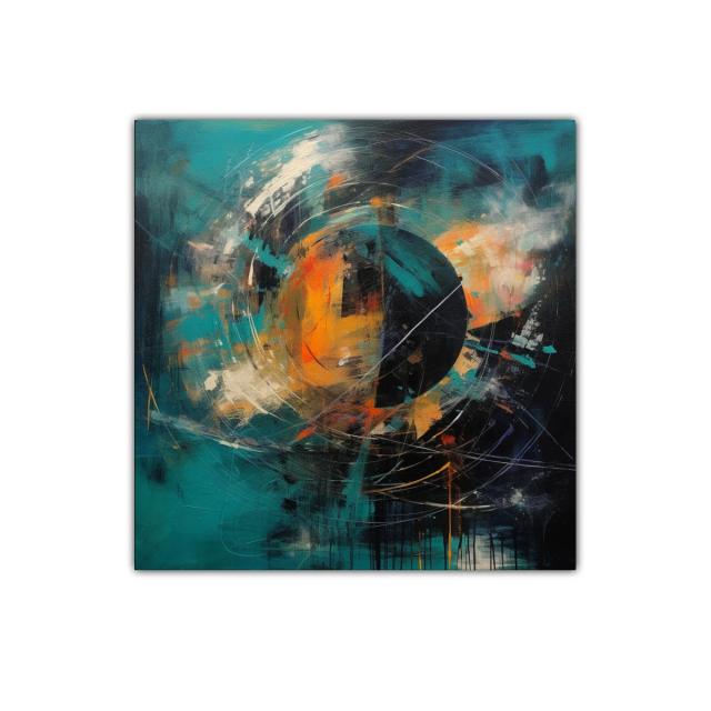 Composición abstracta con explosión de colores vibrantes