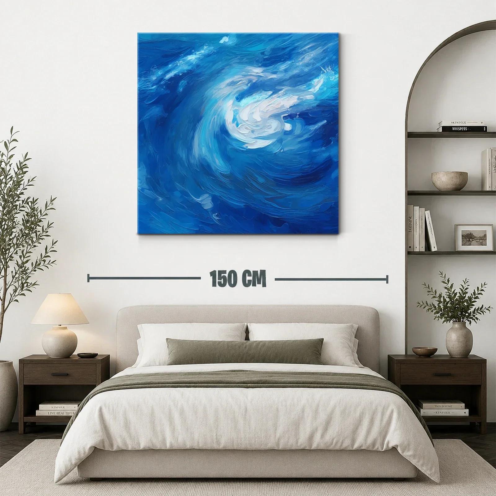 Inspirador remolino en tonos intensos de azul y blanco — miniatura 3