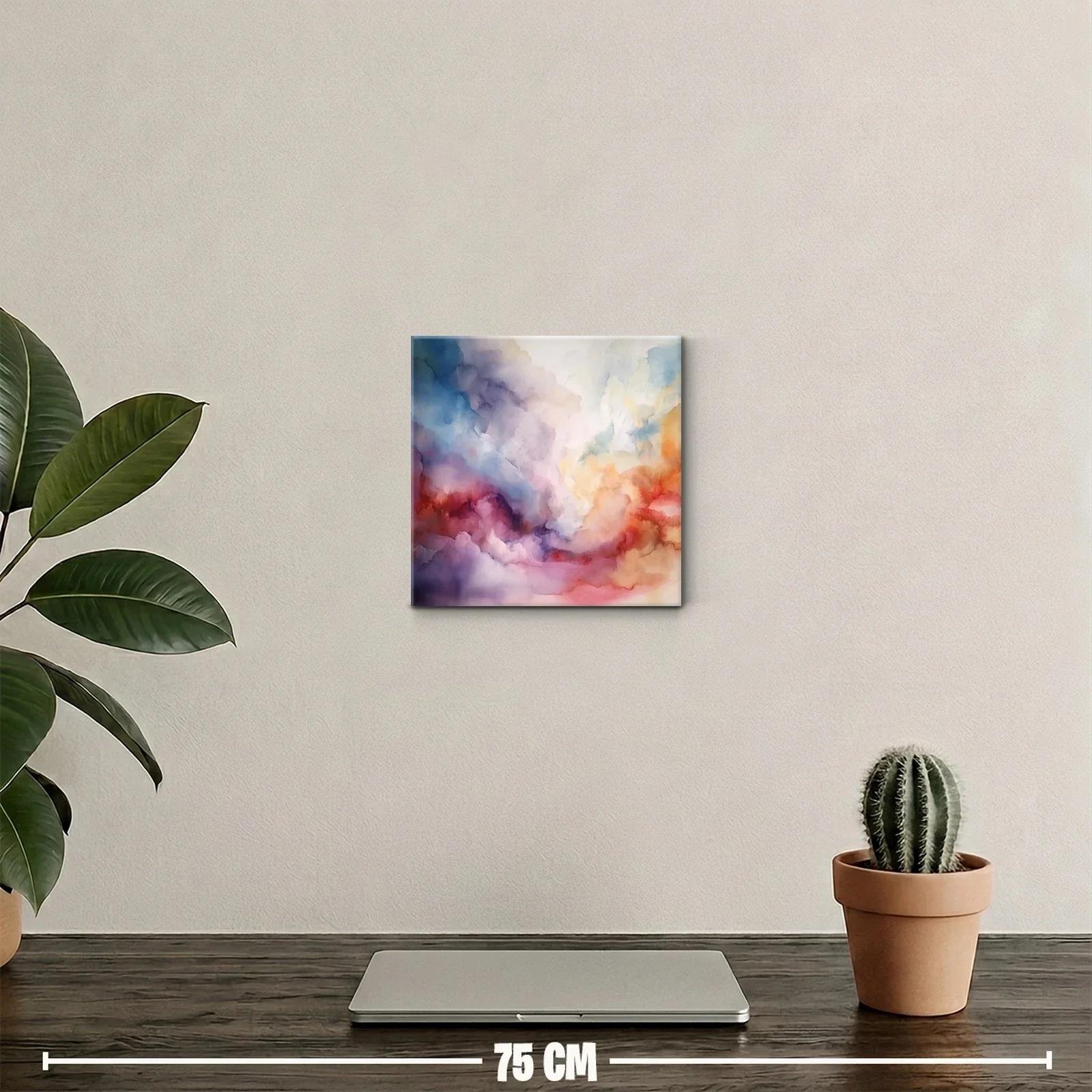 Cuadro decorativo con tonalidades suaves y cálidas abstractas — miniatura 2