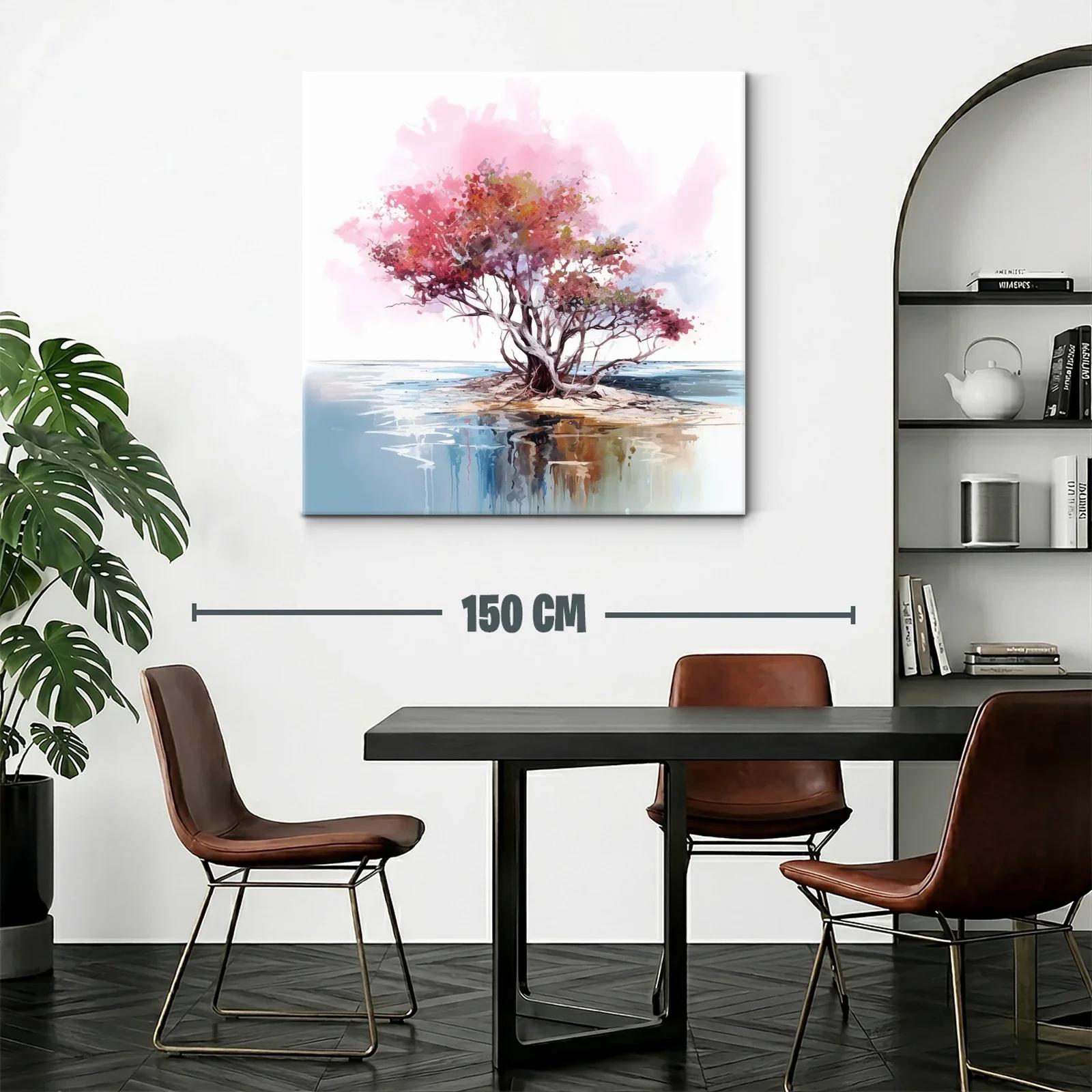 Árbol vibrante con reflejo en agua tranquila — miniatura 2