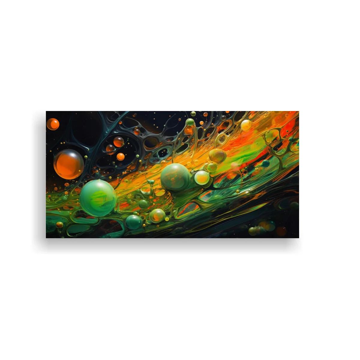 Cuadro planetas en el espacio con bandas fluidas — imagen principal