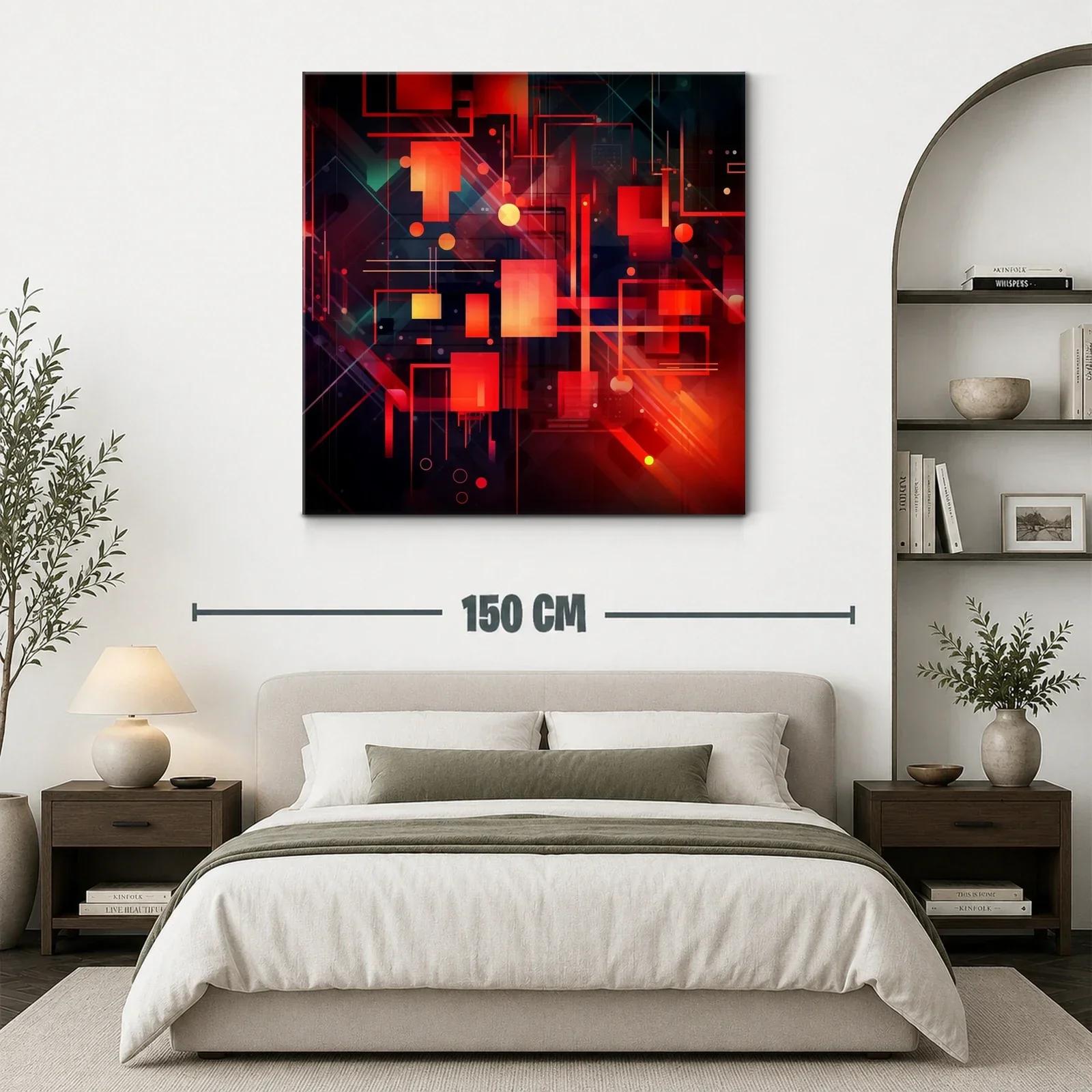 Composición abstracta con formas geométricas en tonos cálidos — miniatura 3