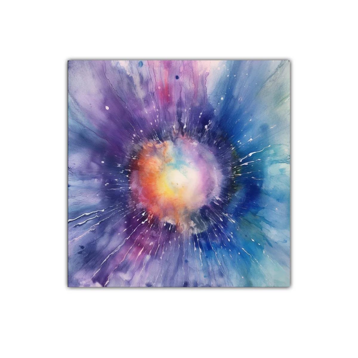 Cuadro abstracto con explosión de colores vibrantes y energía — imagen principal
