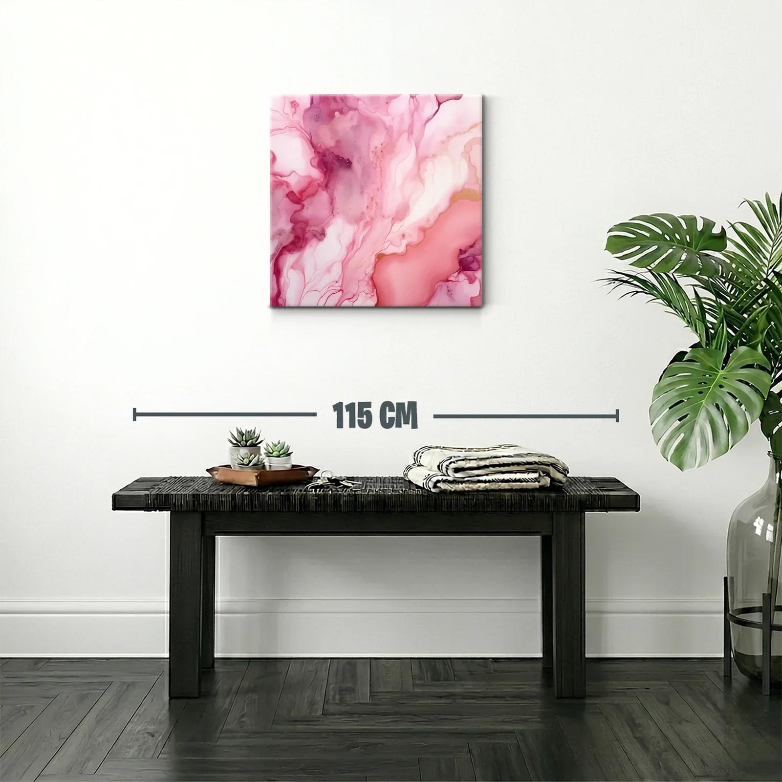 Abstracto fluido en tonos rosas con toques dorados suaves — miniatura 2
