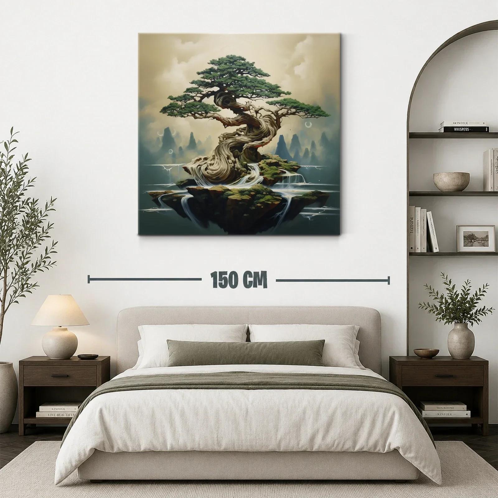 Árbol místico entre aguas y rocas flotantes — miniatura 3