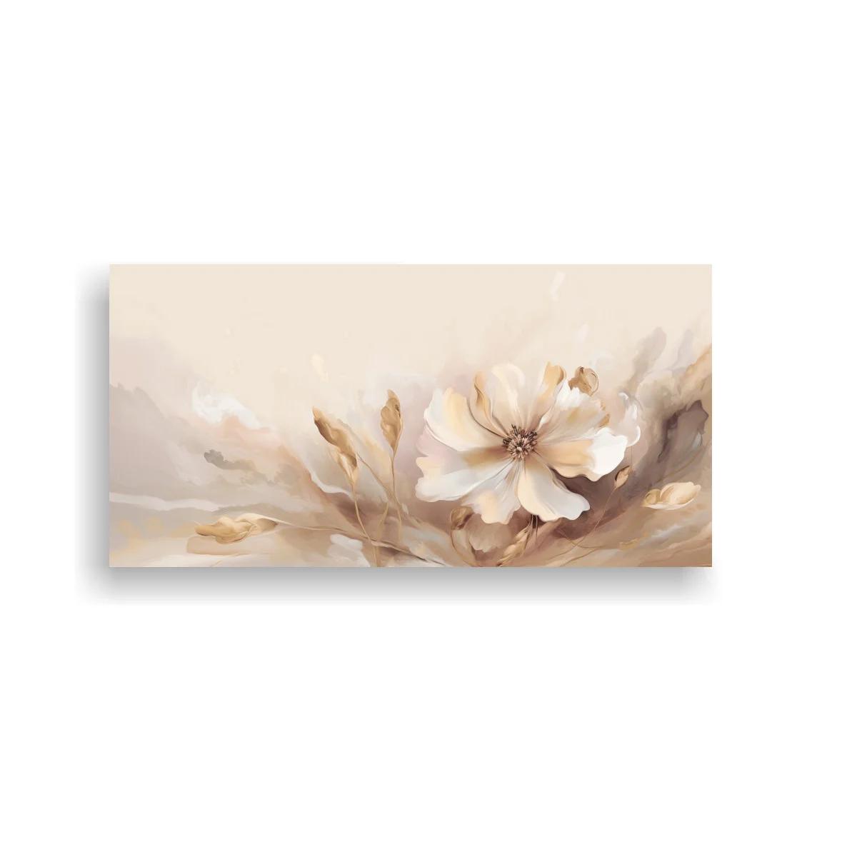 Cuadro flor blanca abierta con pinceladas vaporosas — imagen principal