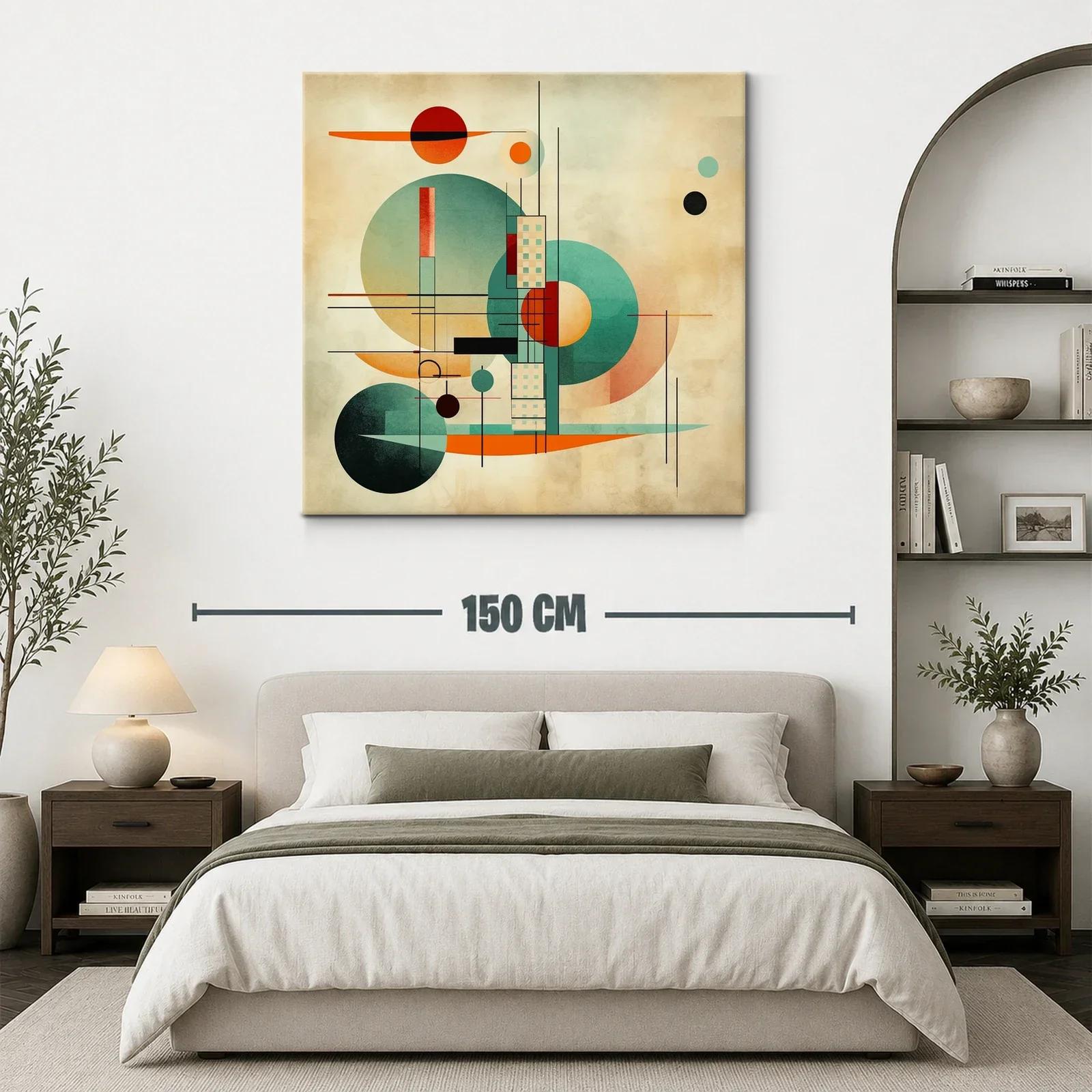 Composición abstracta con formas geométricas y tonos cálidos — miniatura 3