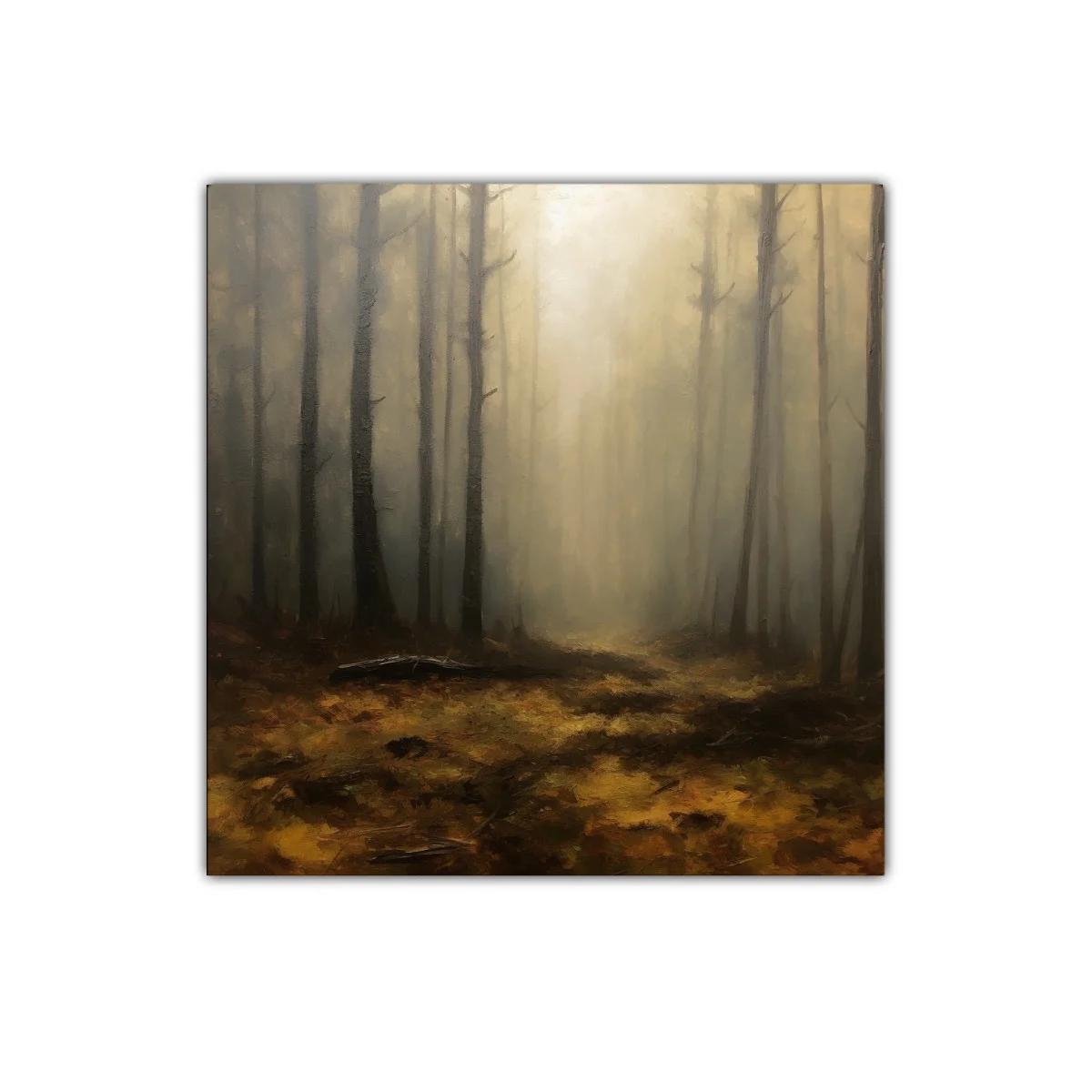 Bosque con luz tenue y atmósfera de misterio — imagen principal