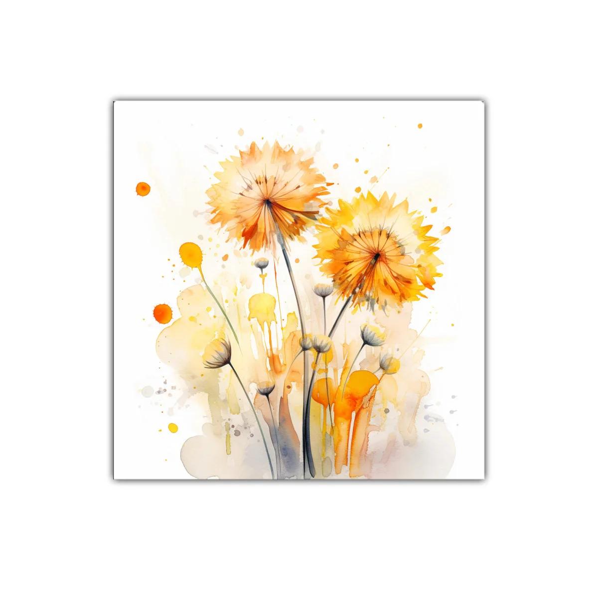 Cuadro decorativo con flores de tonos cálidos y suaves — imagen principal