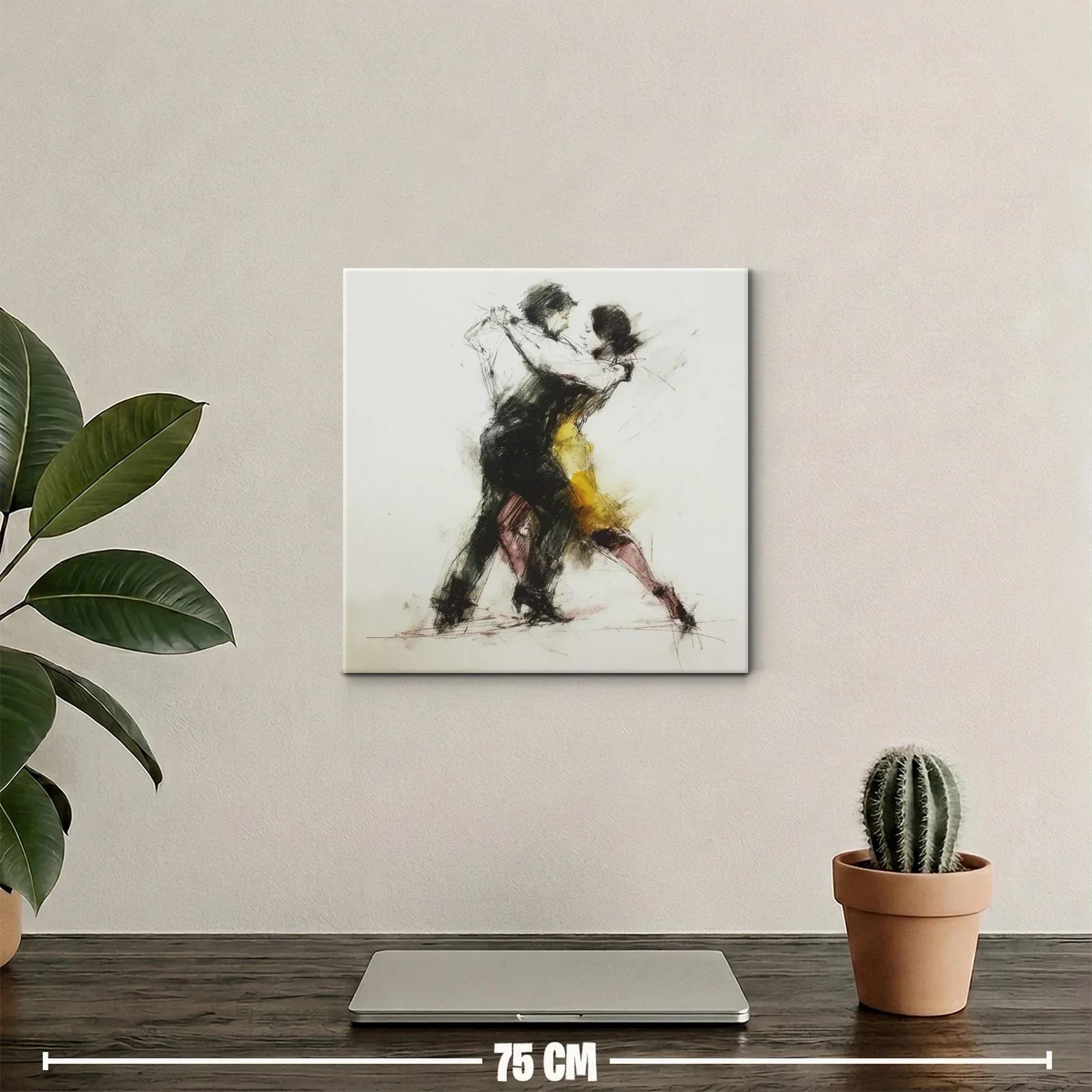 Pareja bailando tango en movimiento y pasión — miniatura 2