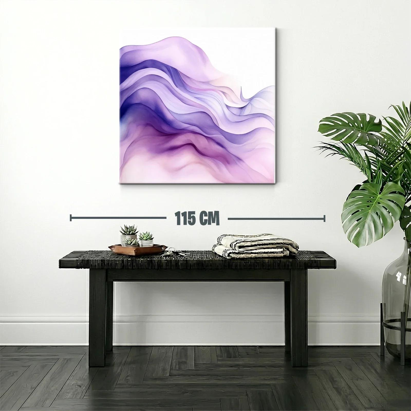 Composición abstracta en tonos morados y lilas suaves — miniatura 2