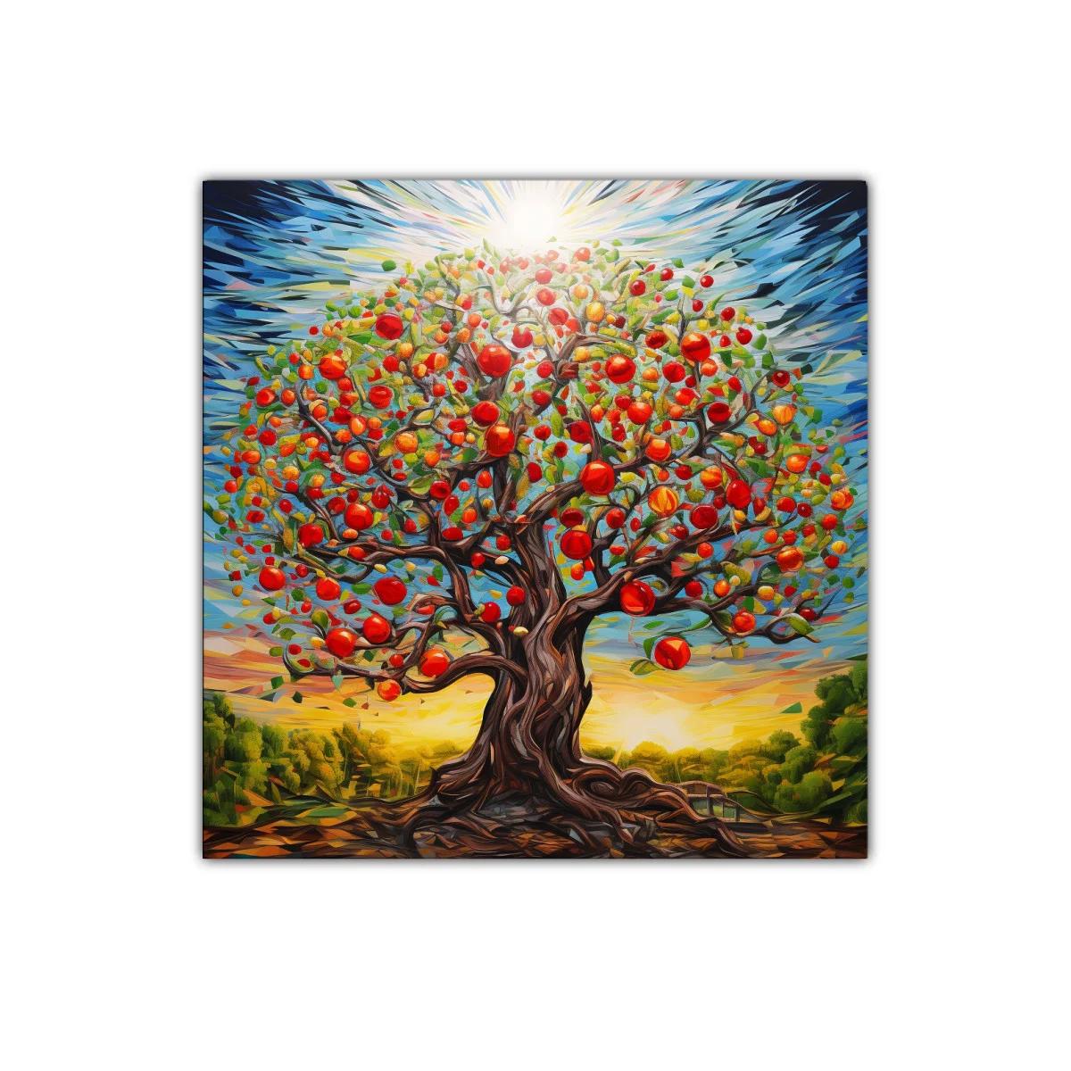 Árbol frutal vibrante bajo un cielo radiante — miniatura 1