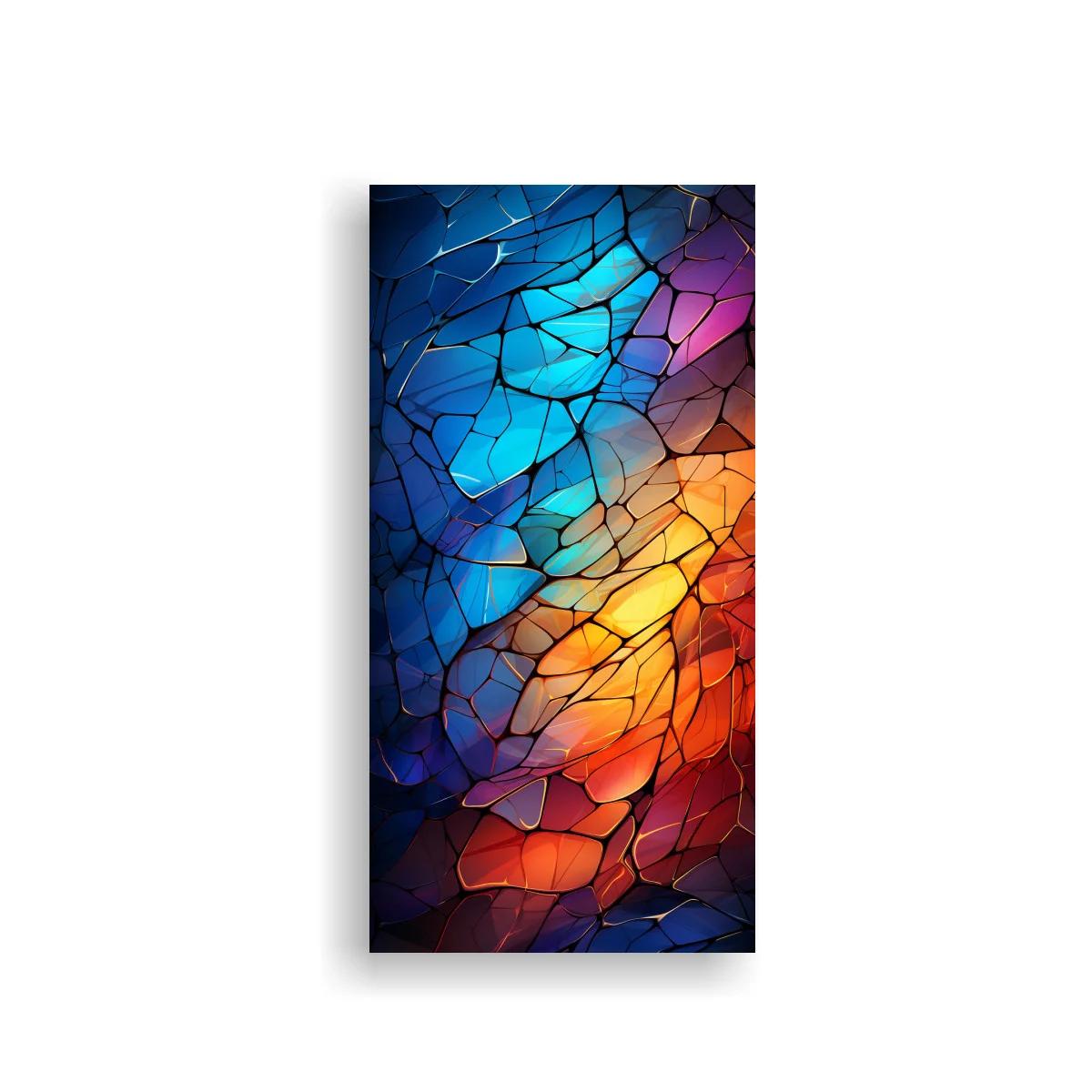 Cuadro vidriera abstracta de colores con piezas irregulares — imagen principal