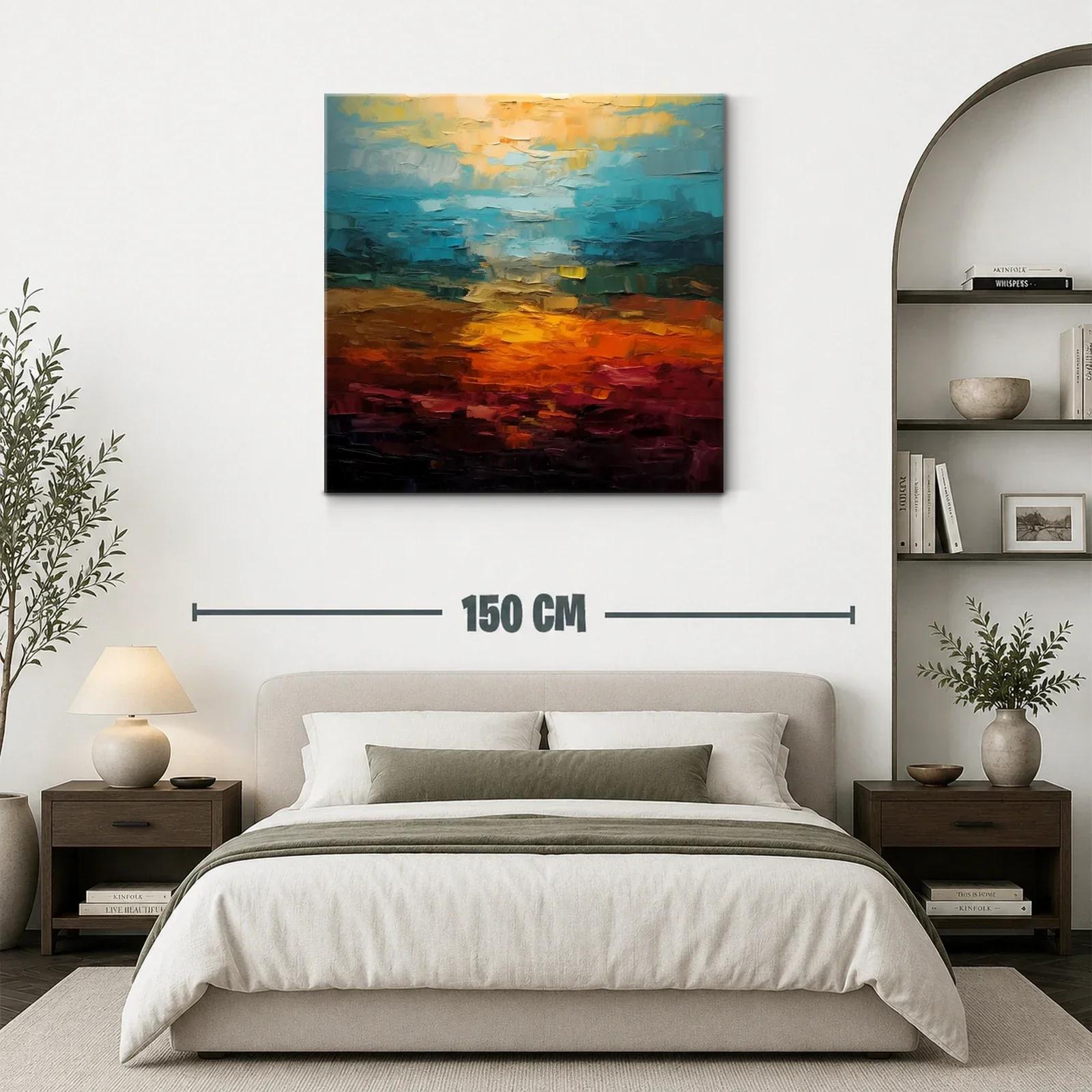 Atardecer Abstracto en Vivos Tonos Cálidos y Fríos — miniatura 3