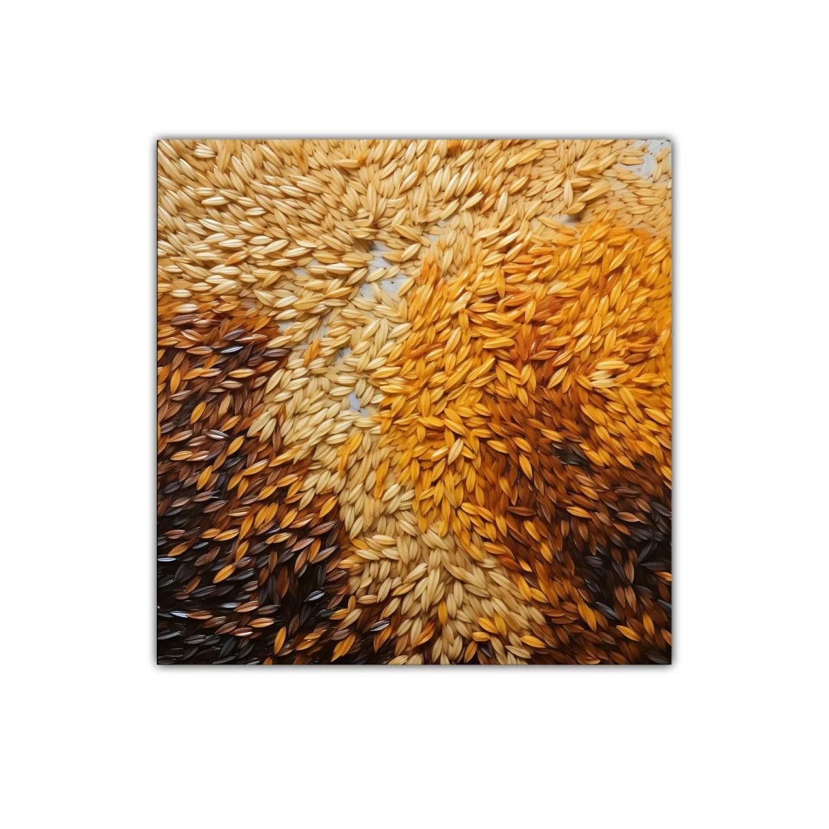 Cuadro abstracto con texturas en tonos tierra cálidos — imagen principal