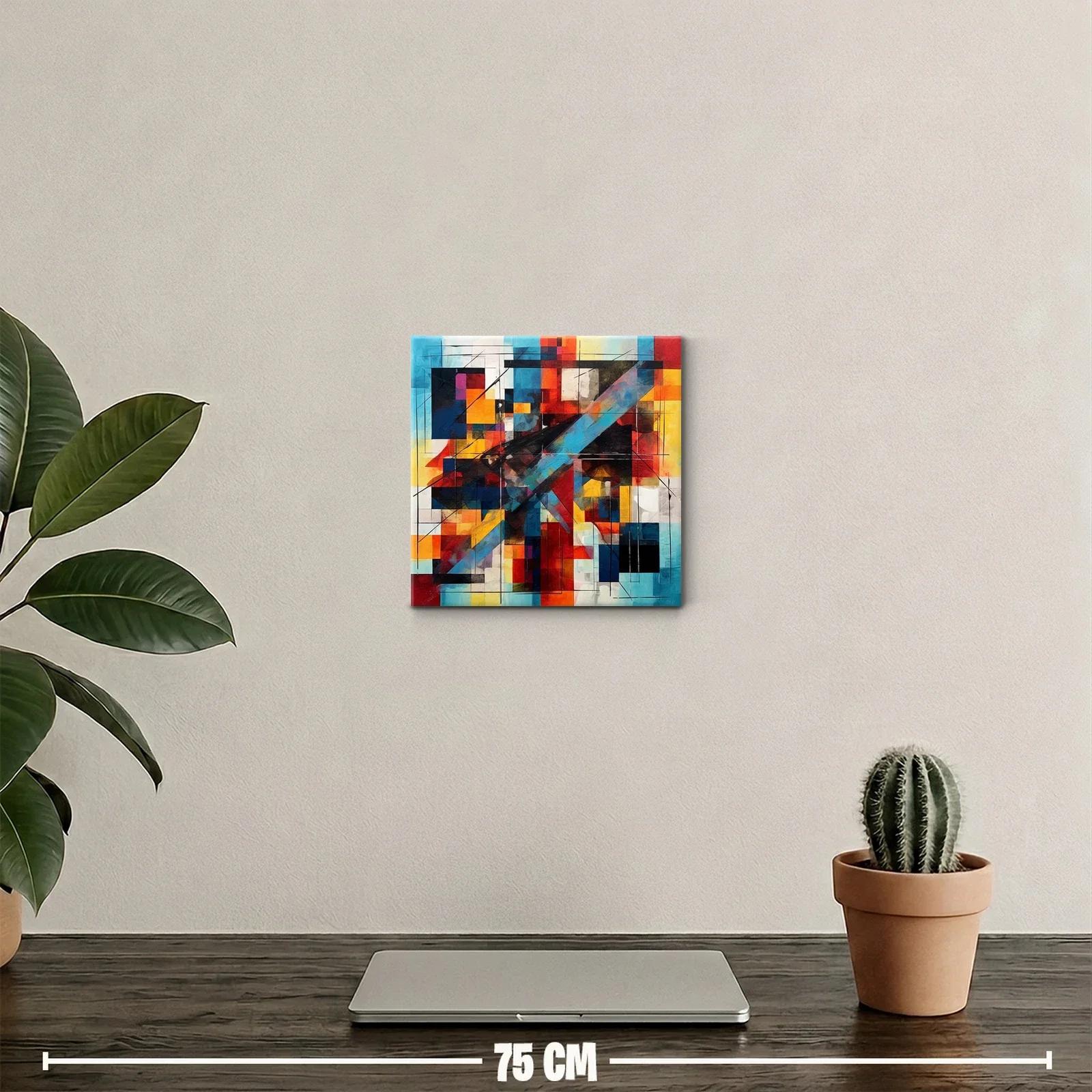Composición abstracta vibrante con formas geométricas y color — miniatura 2