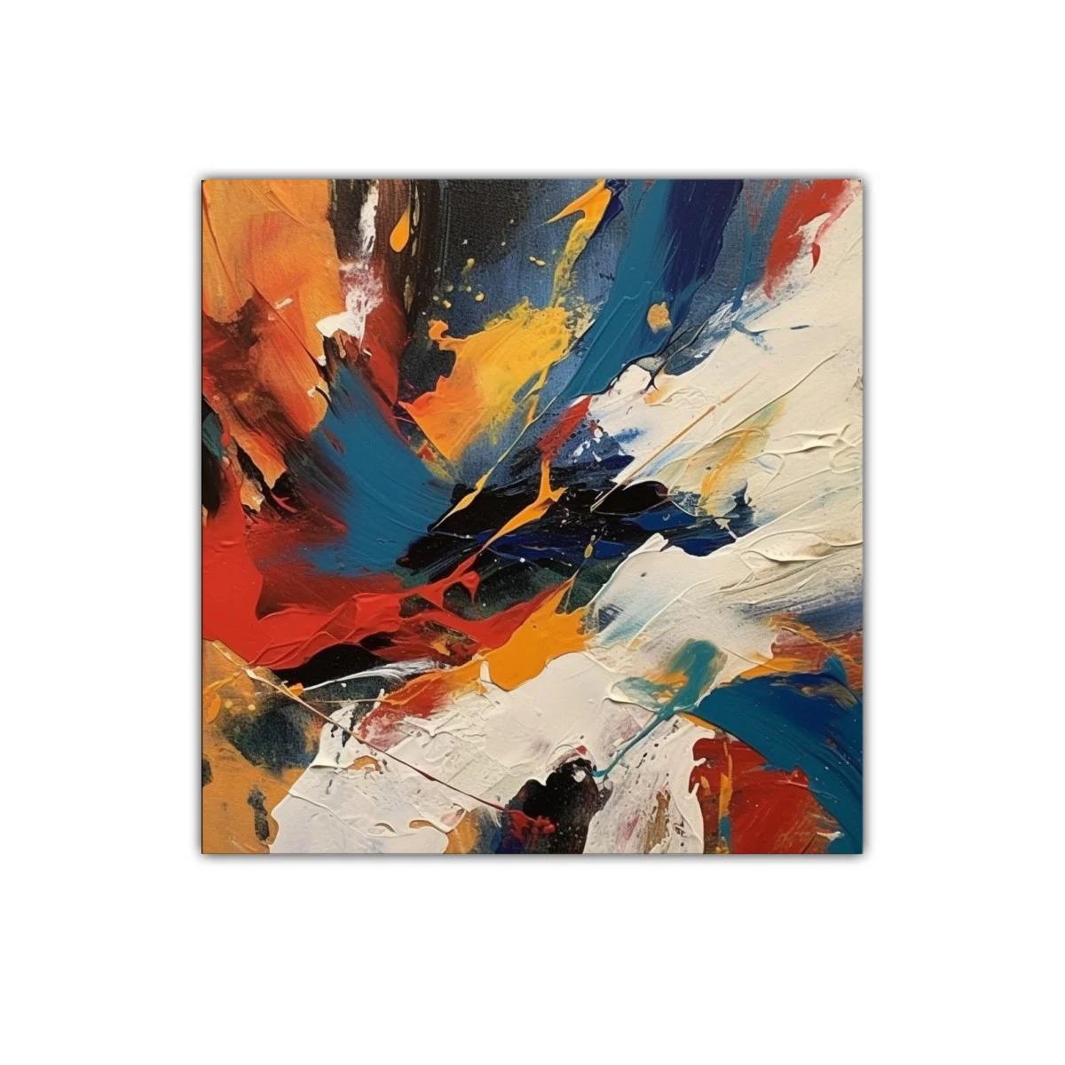 Cuadro abstracto con dinámicos contrastes de color y textura — imagen principal