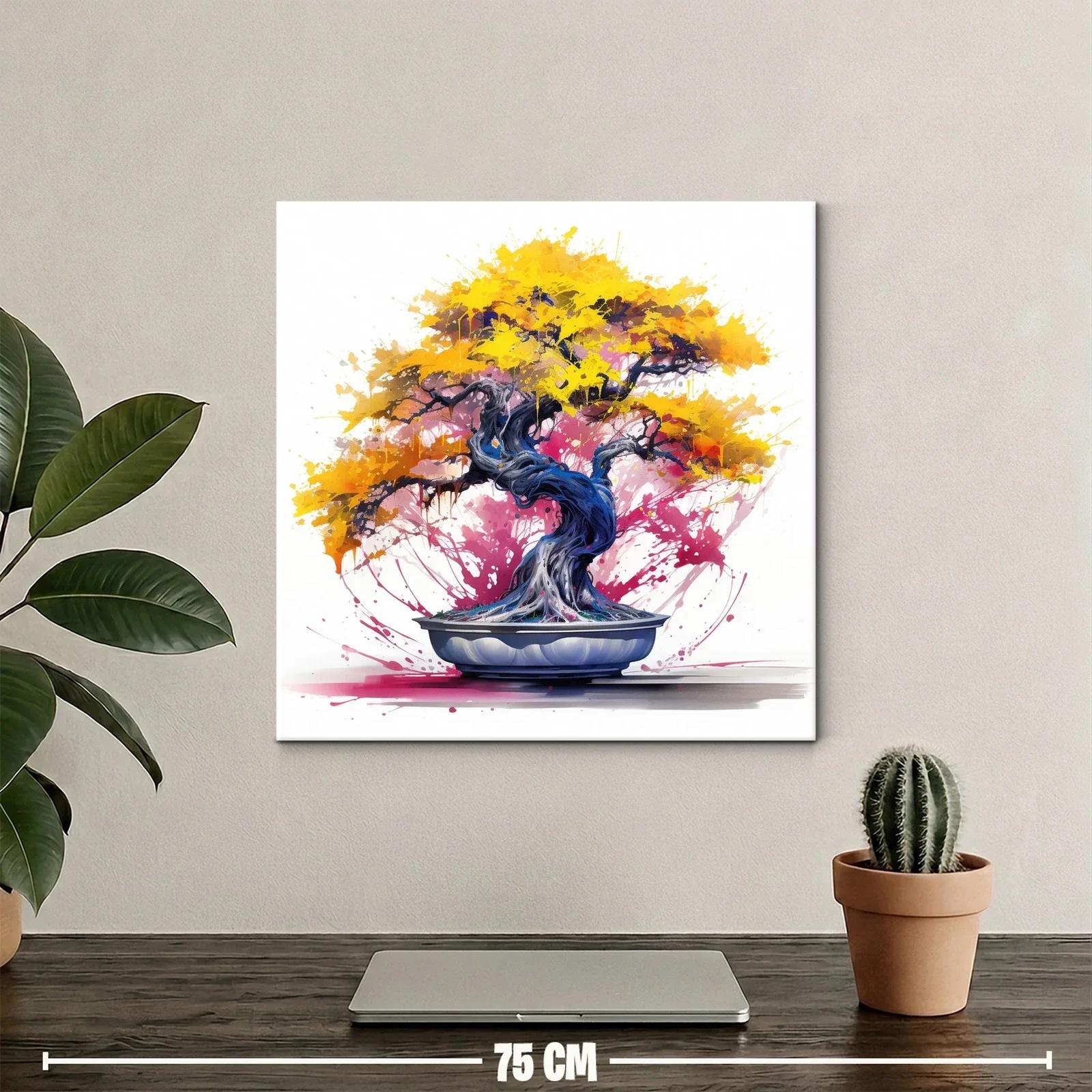 Árbol bonsái vibrante con tonos cálidos y energía dinámica — miniatura 2