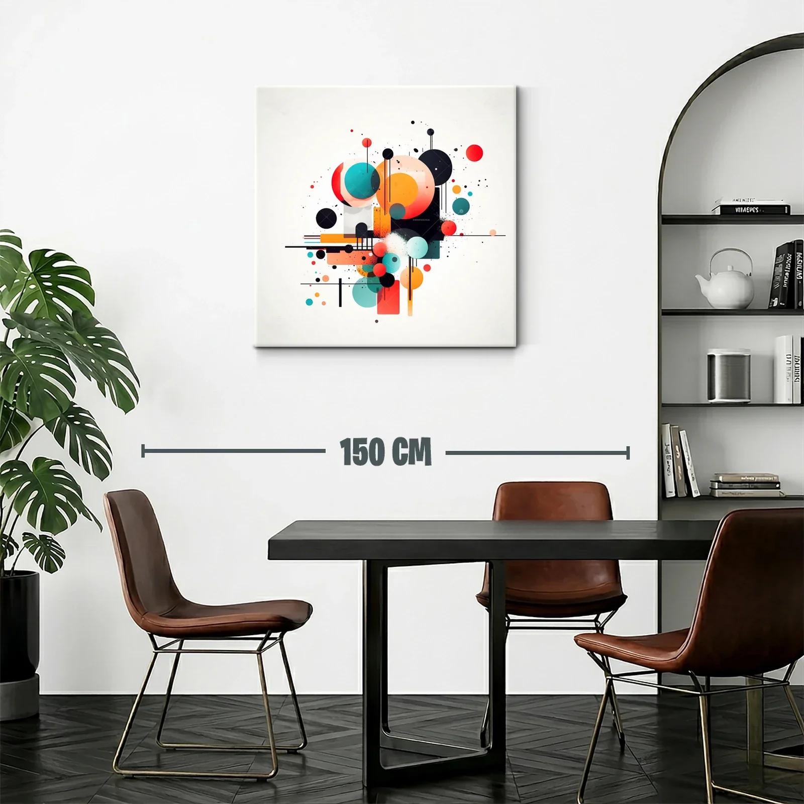 Composición abstracta con círculos en tonos vibrantes — miniatura 2