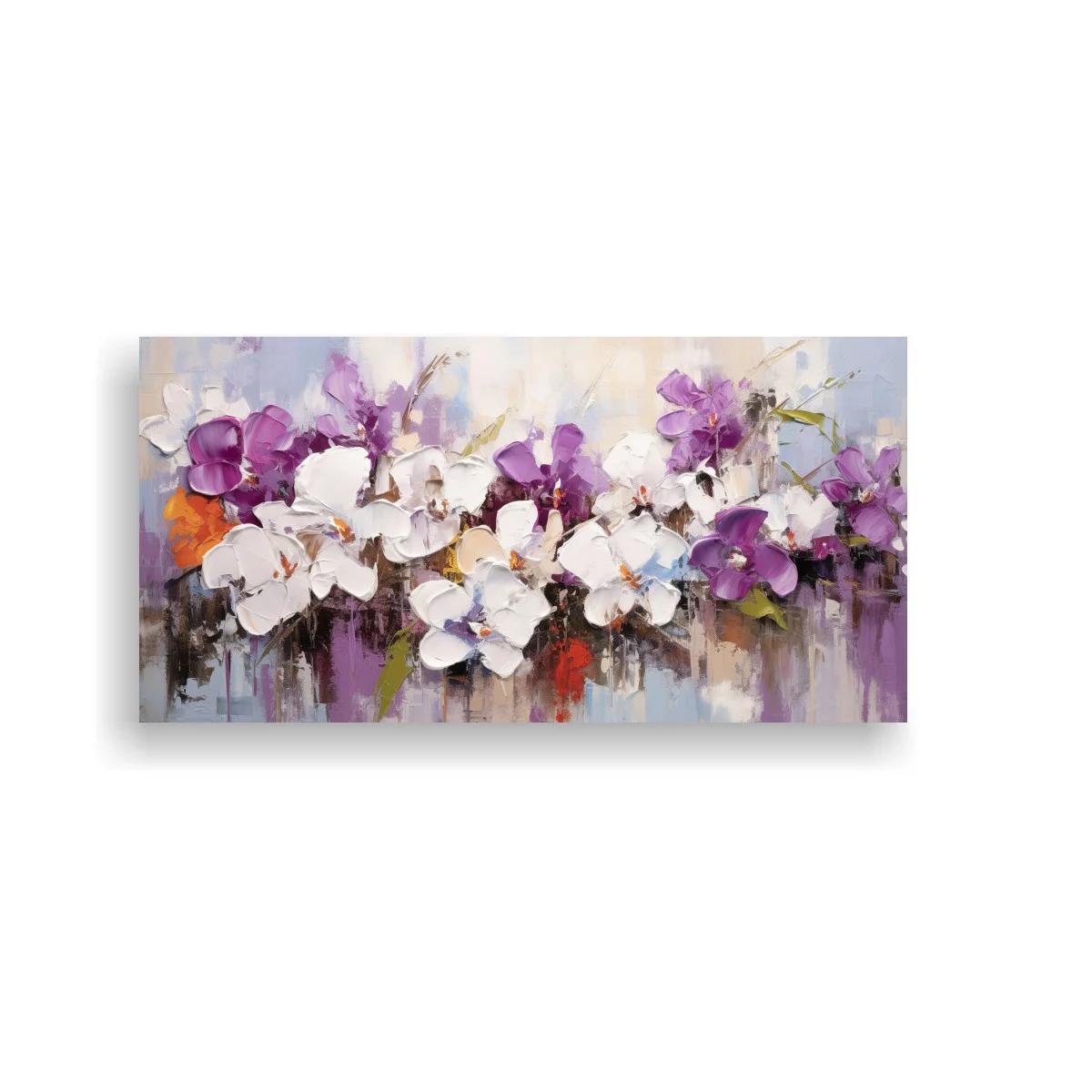 Cuadro orquídeas moradas con brotes pequeños