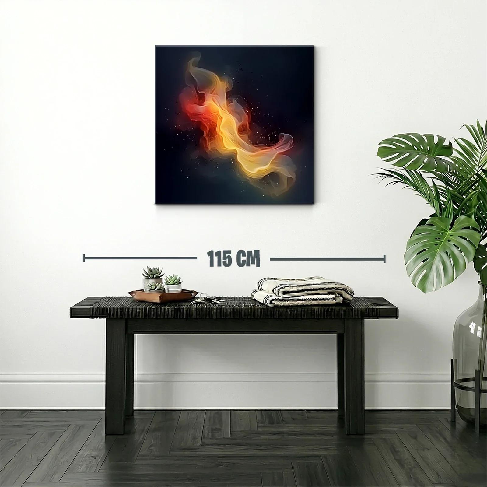Explosión de luz y fuego en el cosmos abstracto — miniatura 2