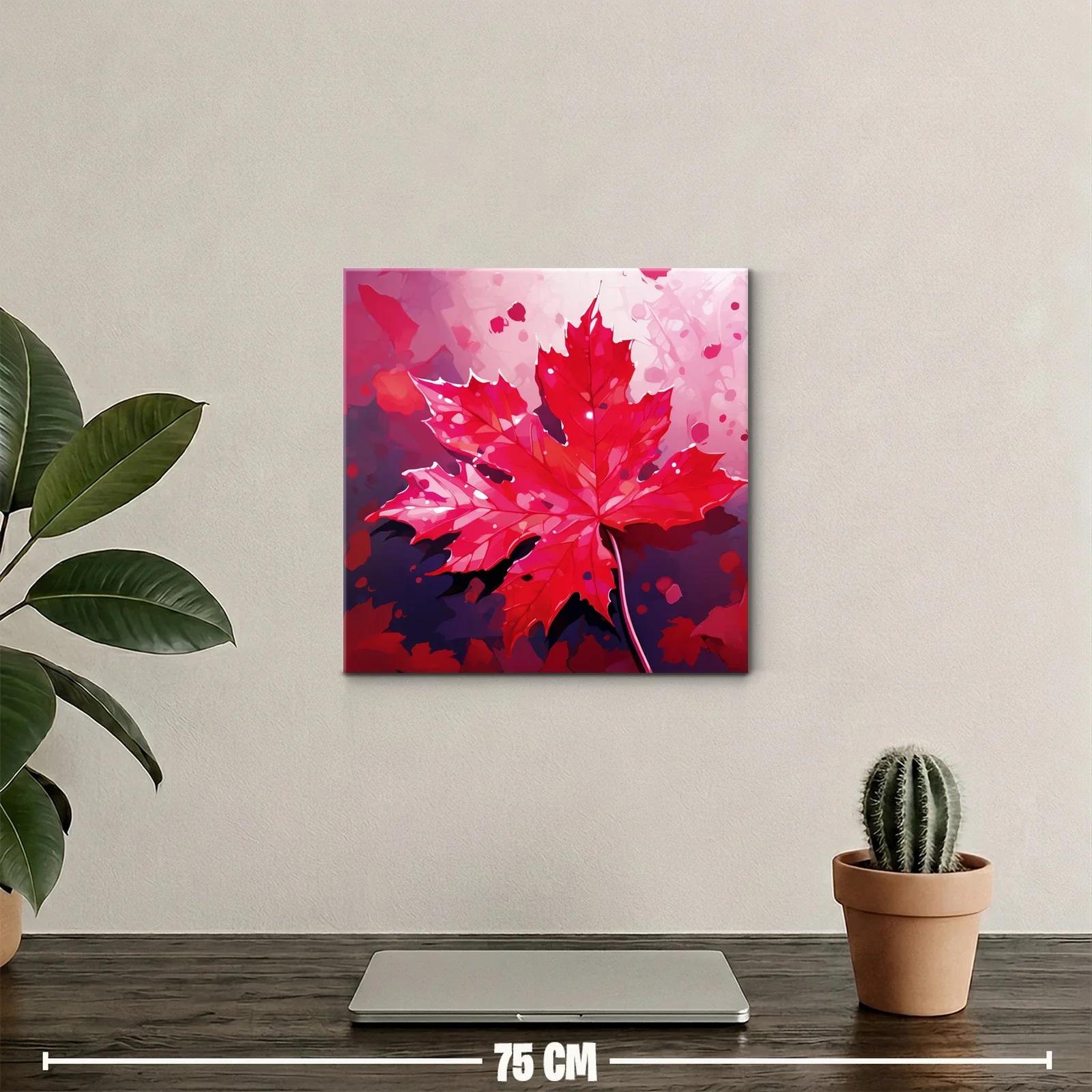 Brillante hoja de arce en tonos rojos vibrantes — miniatura 2