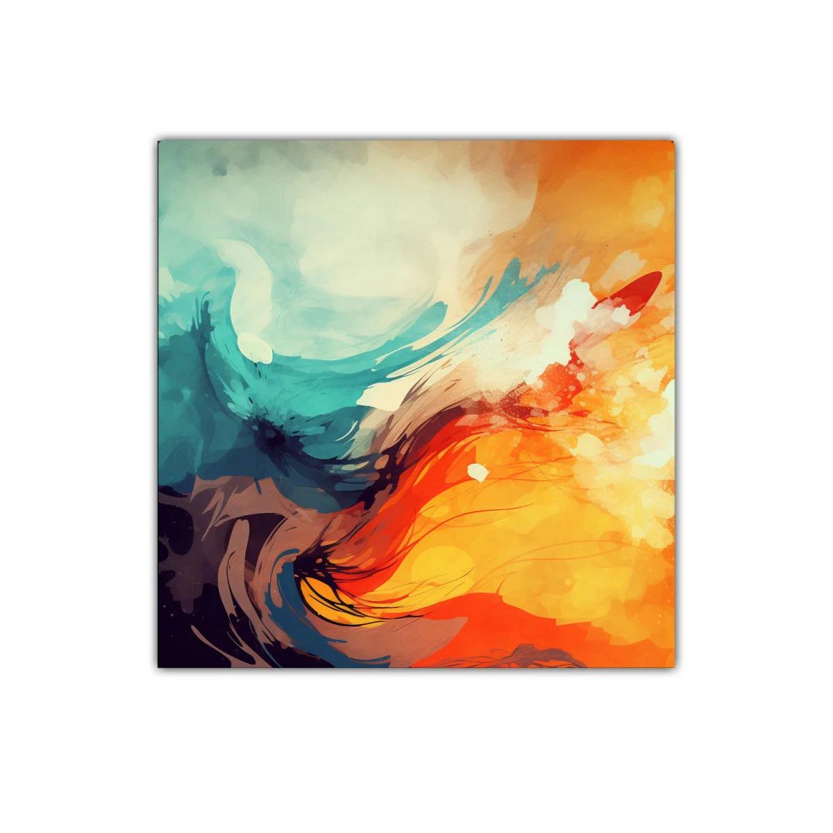 Cuadro abstracto en colores vibrantes y contrastantes — imagen principal