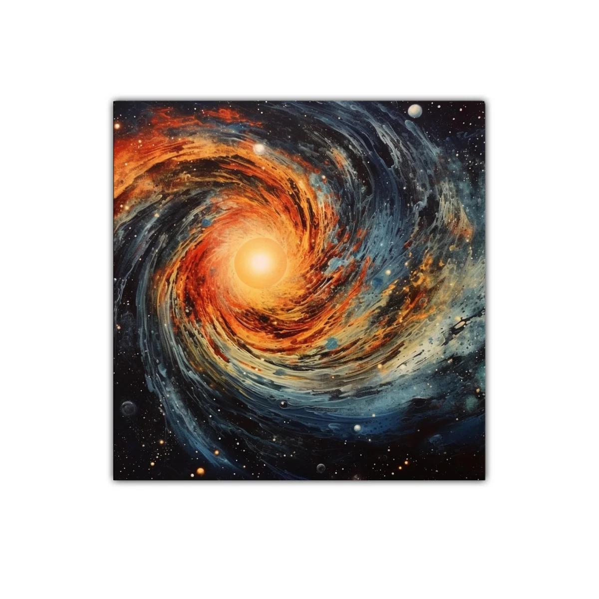 Espiral Cósmico con Luz Central y Estrellas
