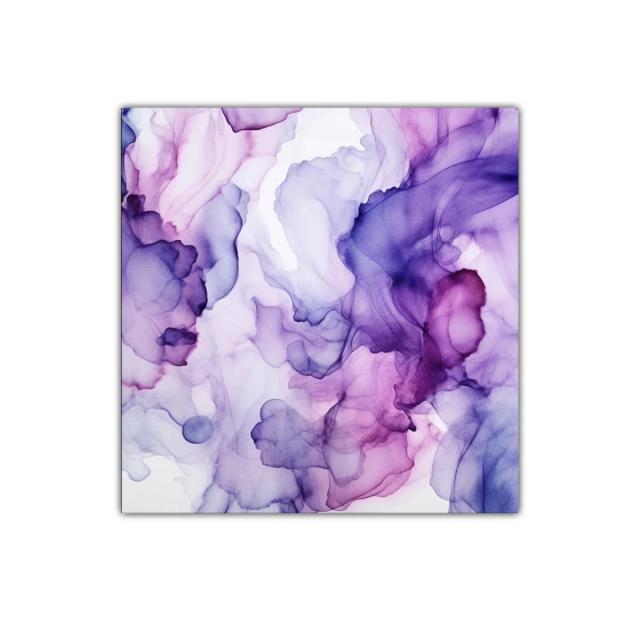 Cuadro abstracto en tonos púrpura y lavanda para decoración