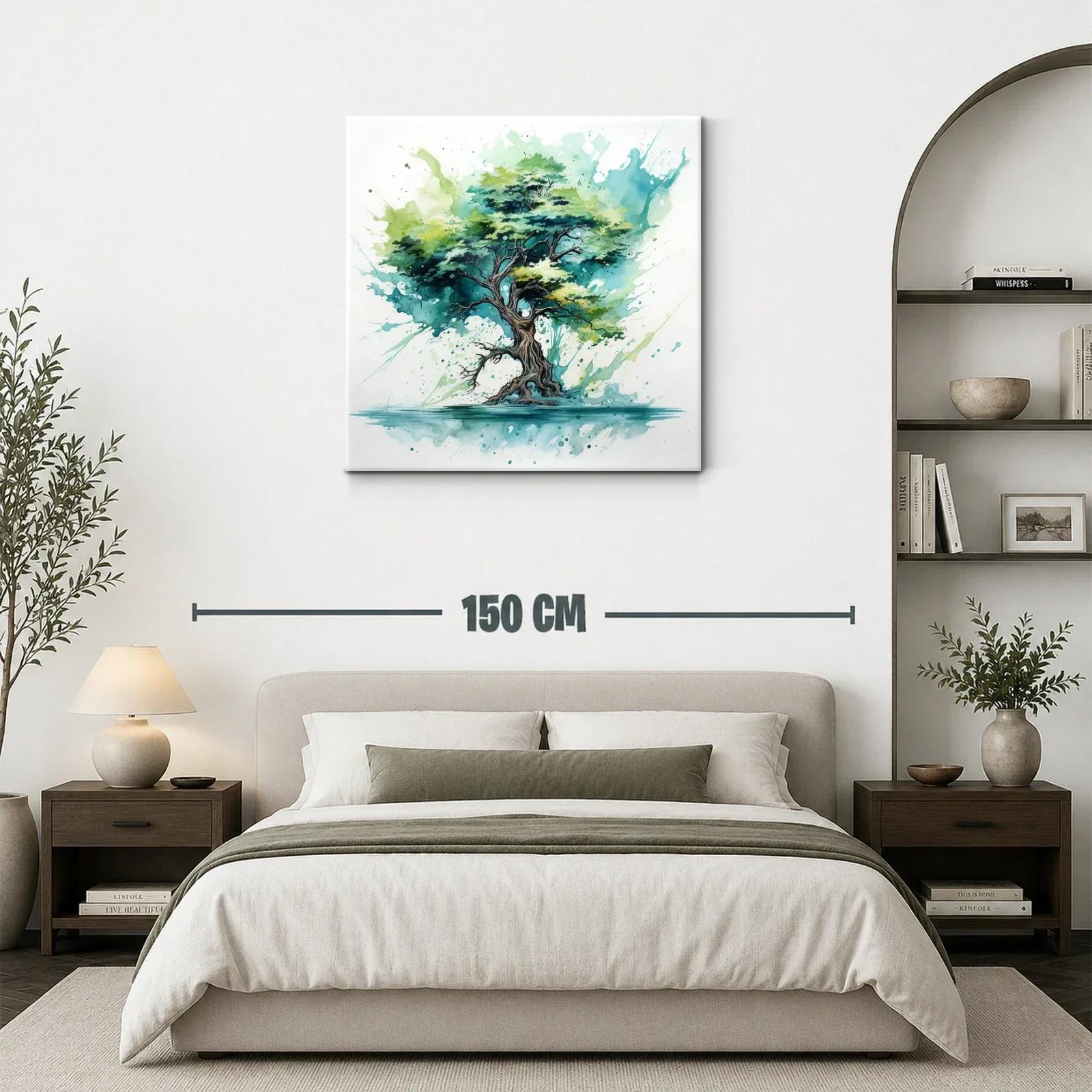 Árbol vibrante con tonos verdes y azules — miniatura 3