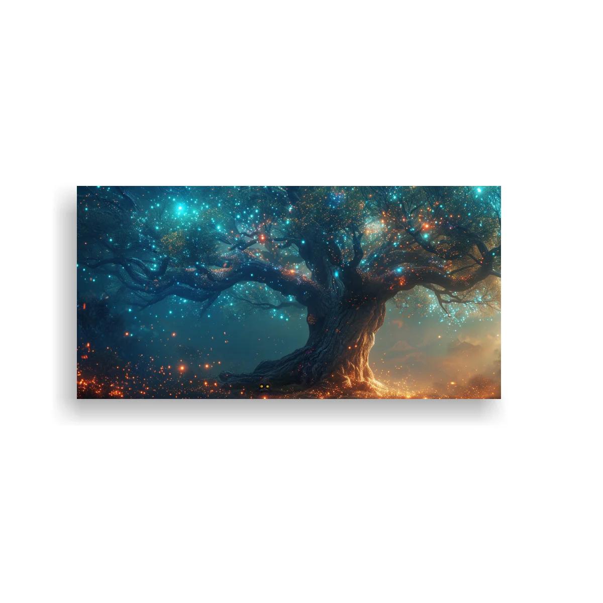 Cuadro árbol de la vida con atmósfera luminosa envolvente