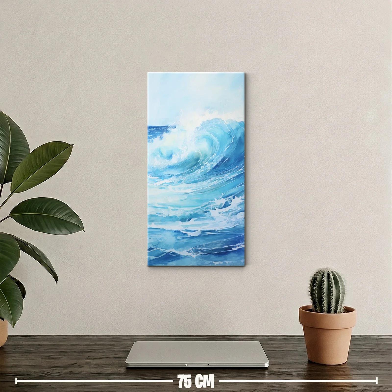 Cuadro ola del mar con espuma y movimiento — miniatura 2