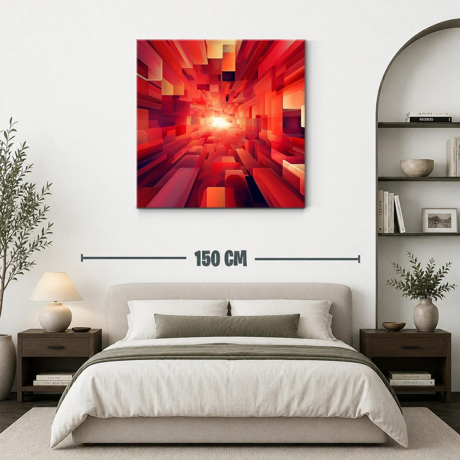 Arte abstracto en tonos cálidos con profundidad luminosa — miniatura 3