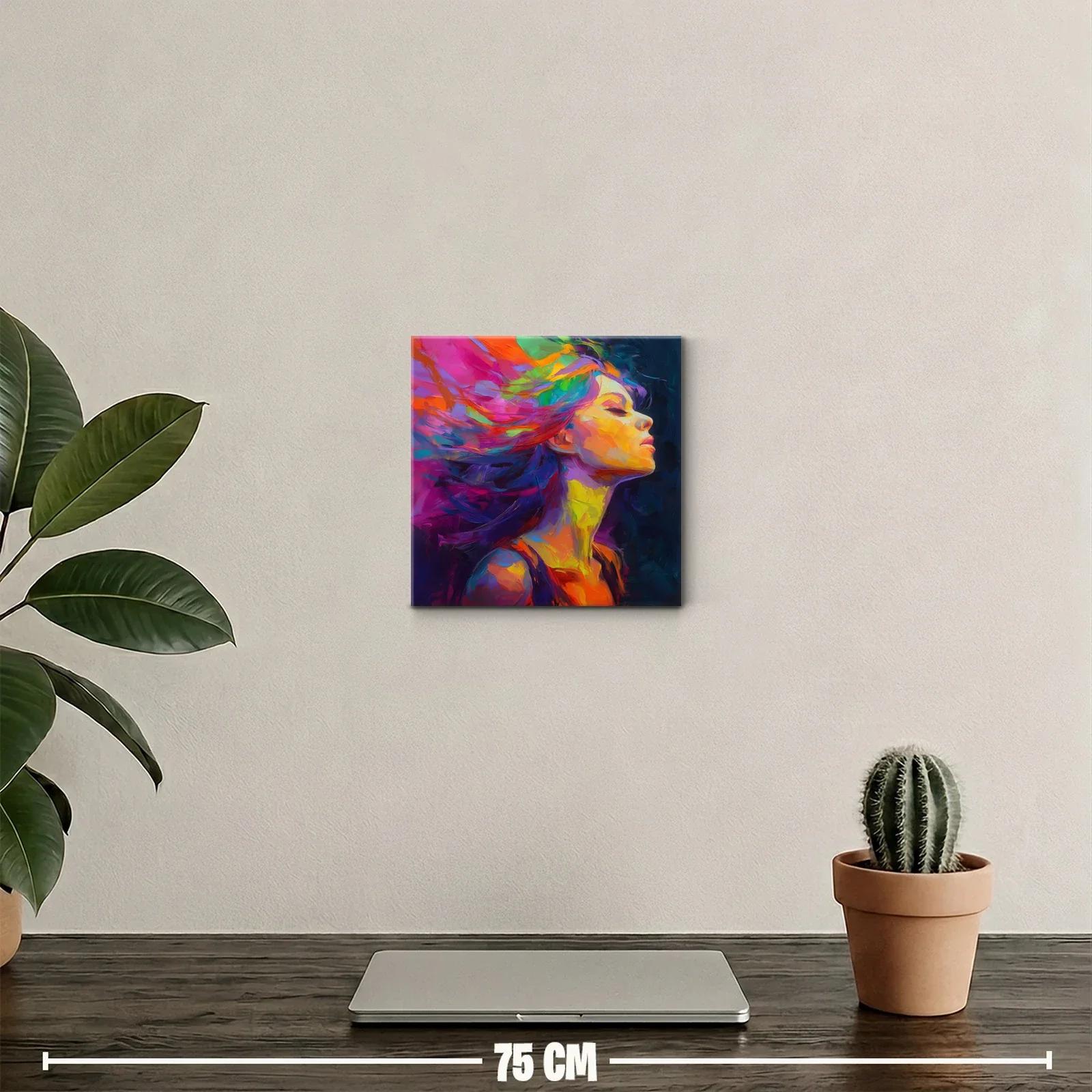 Retrato vibrante con explosión de color y movimiento — miniatura 2