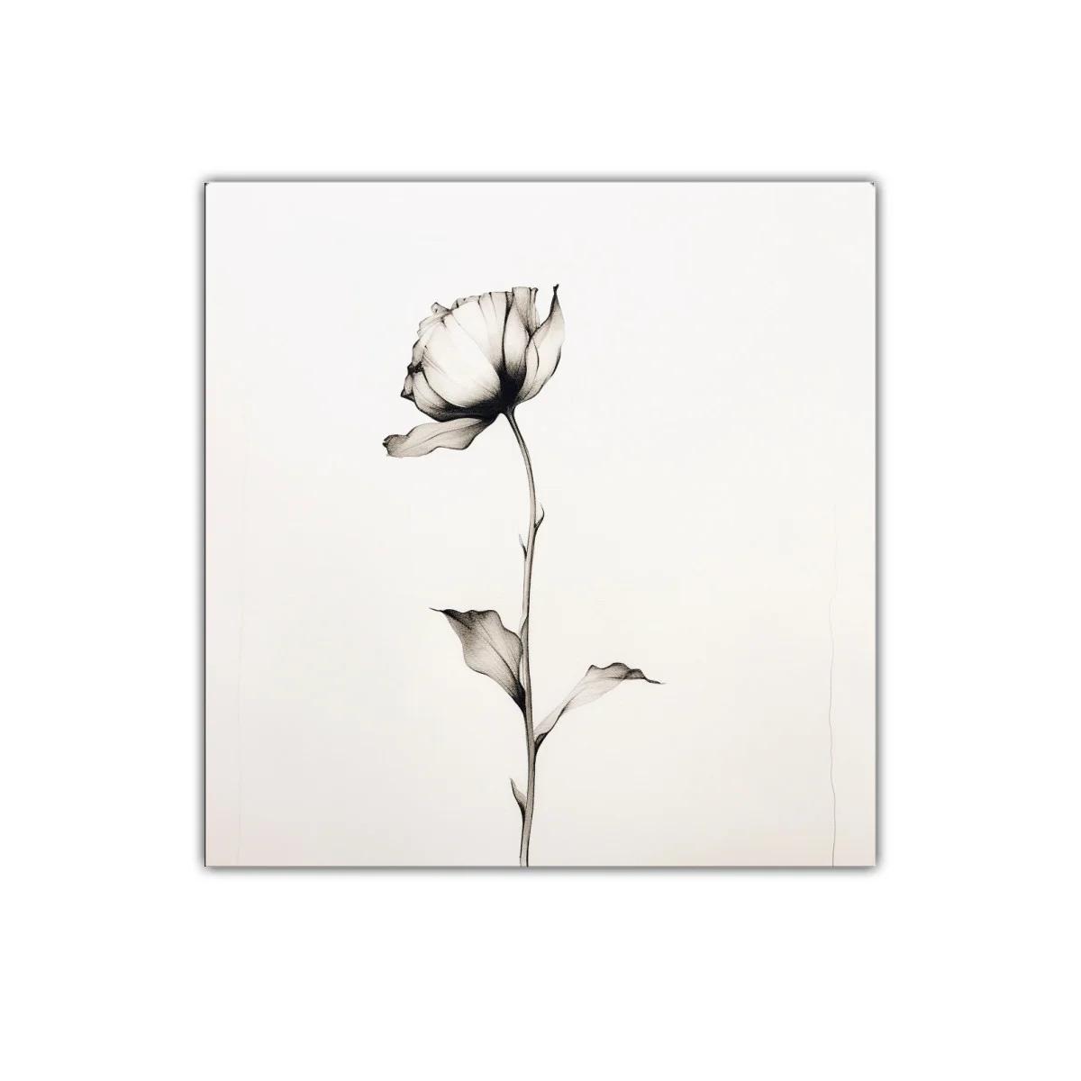 Cuadro decorativo de flor elegante en tonos neutros — imagen principal