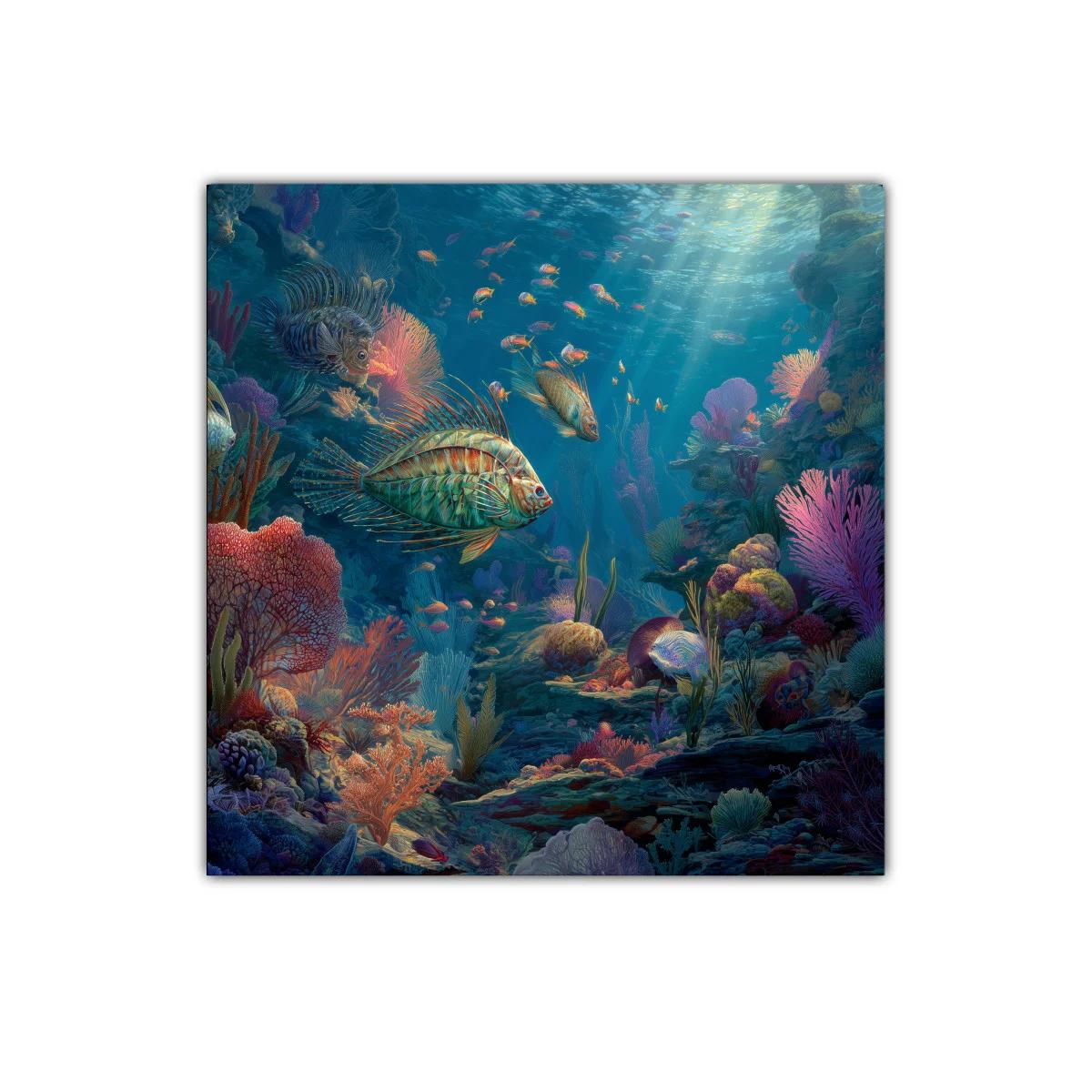 Escena submarina con peces y arrecifes coloridos — imagen principal