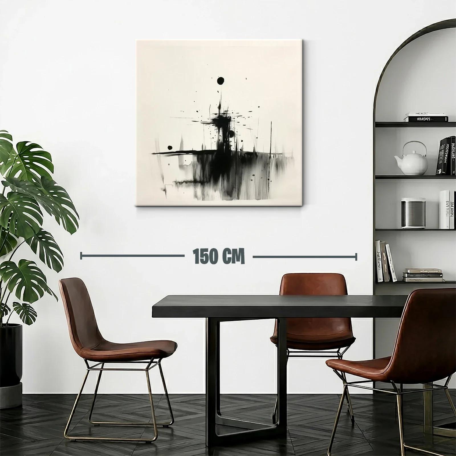 Composición abstracta en blanco y negro contemporánea — miniatura 2