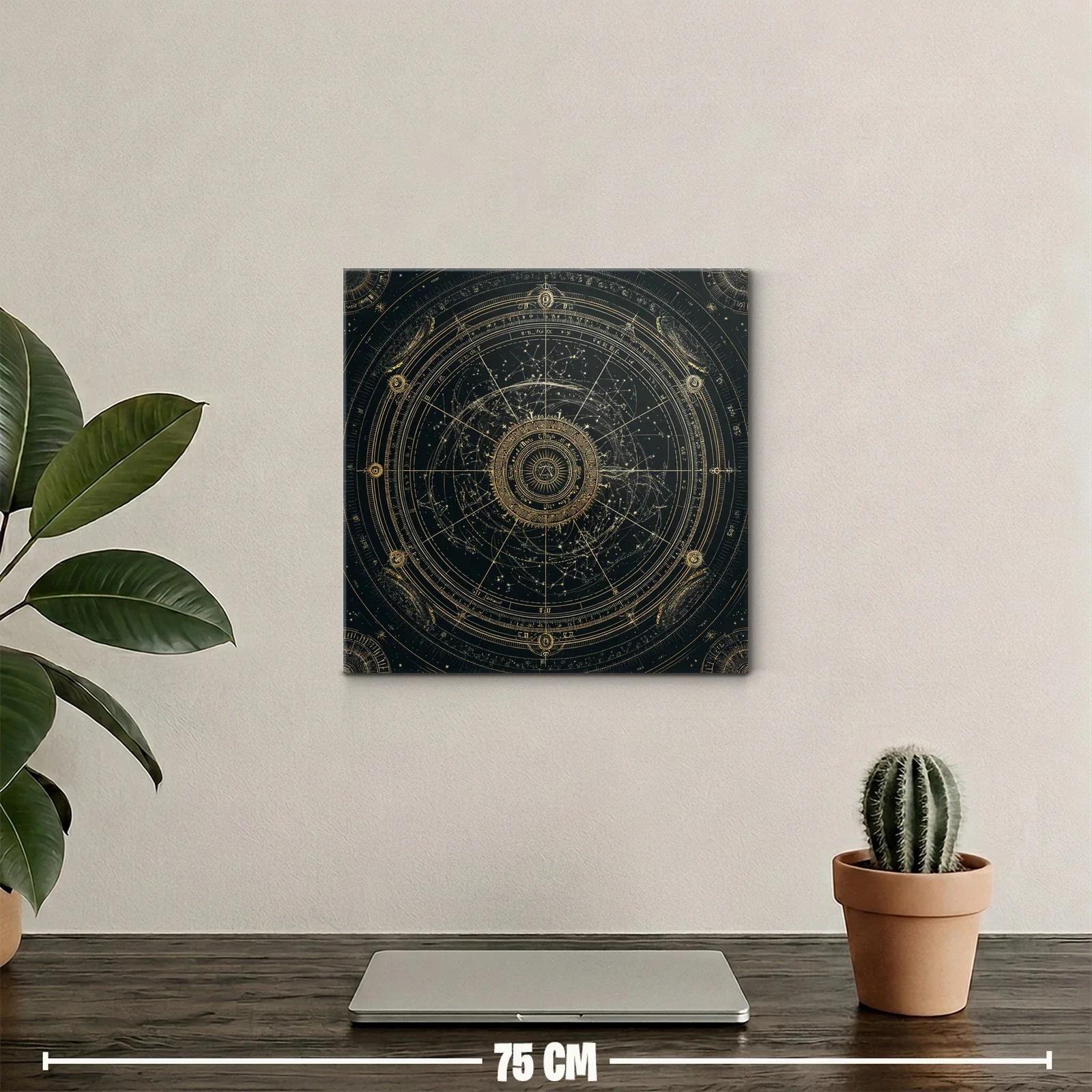 Diseño místico con constelaciones doradas sobre fondo oscuro — miniatura 2