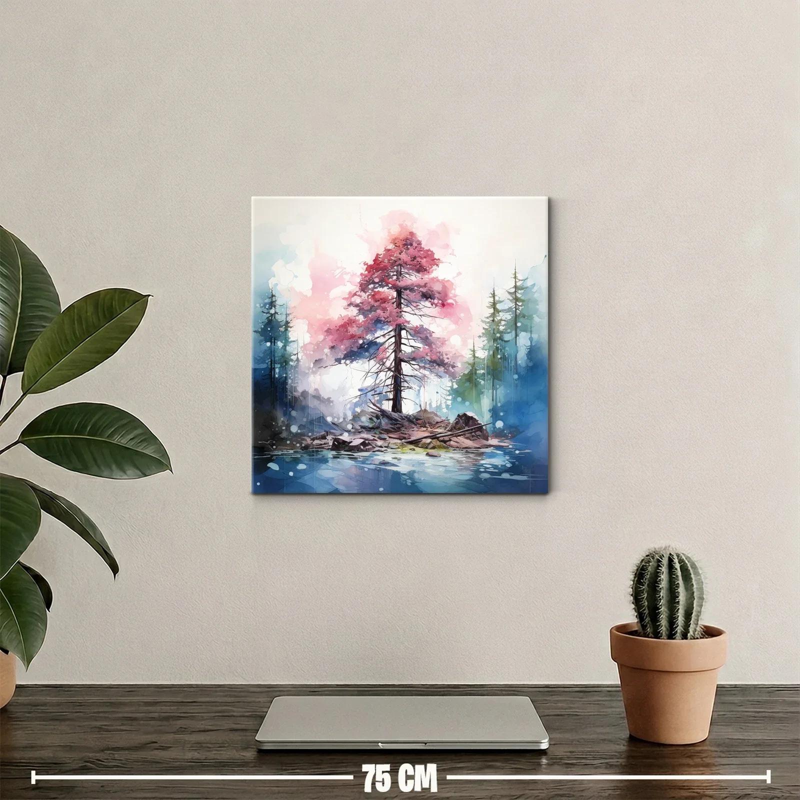 Árbol en isla con atmósfera onírica y tonos suaves — miniatura 2