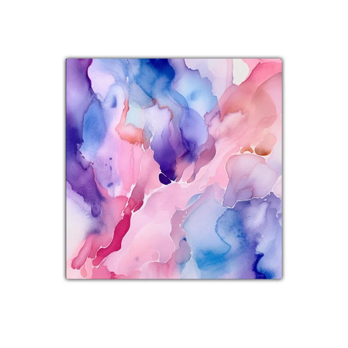Cuadro abstracto con tonos suaves y vibrantes