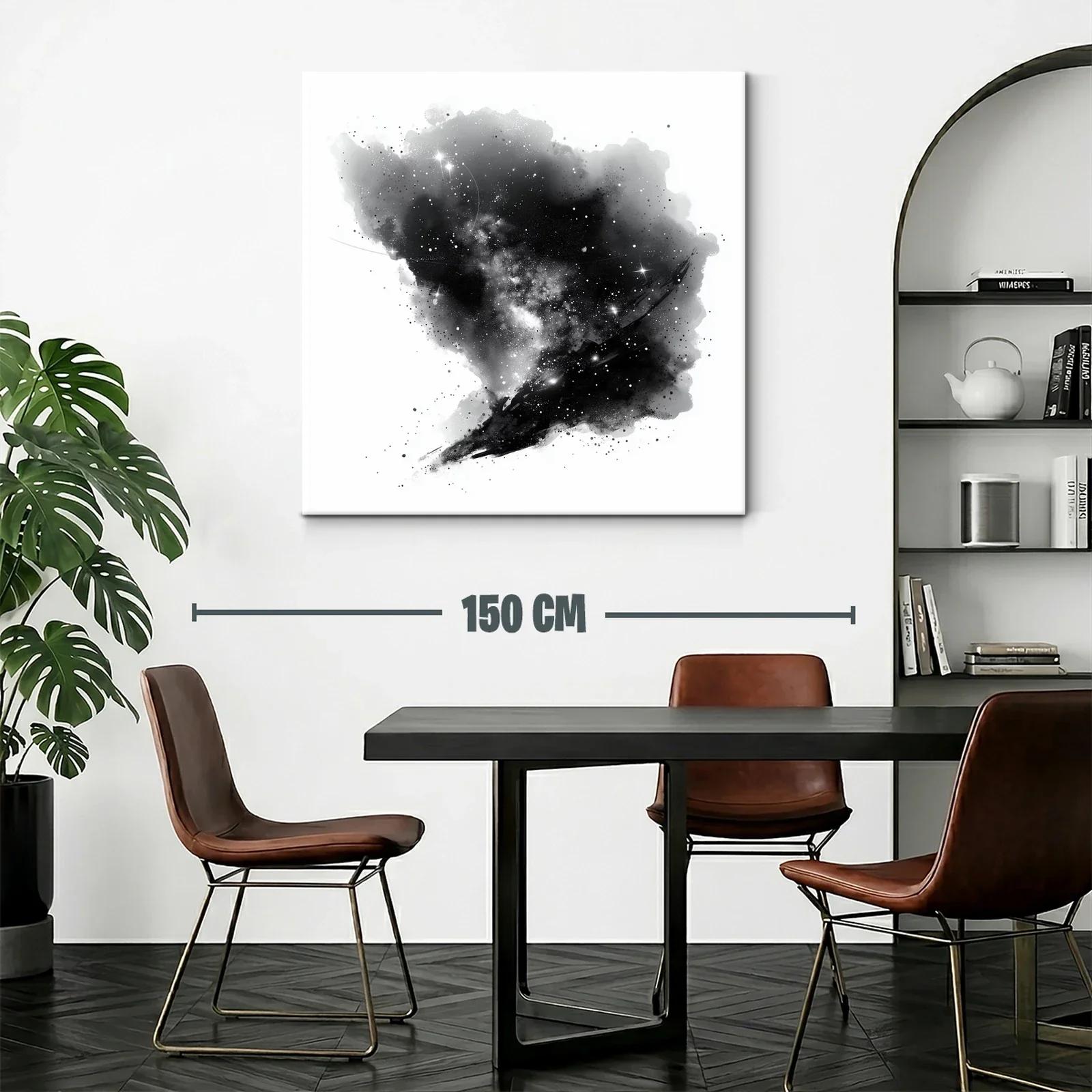 Impresión abstracta del cosmos en negro y blanco — miniatura 2