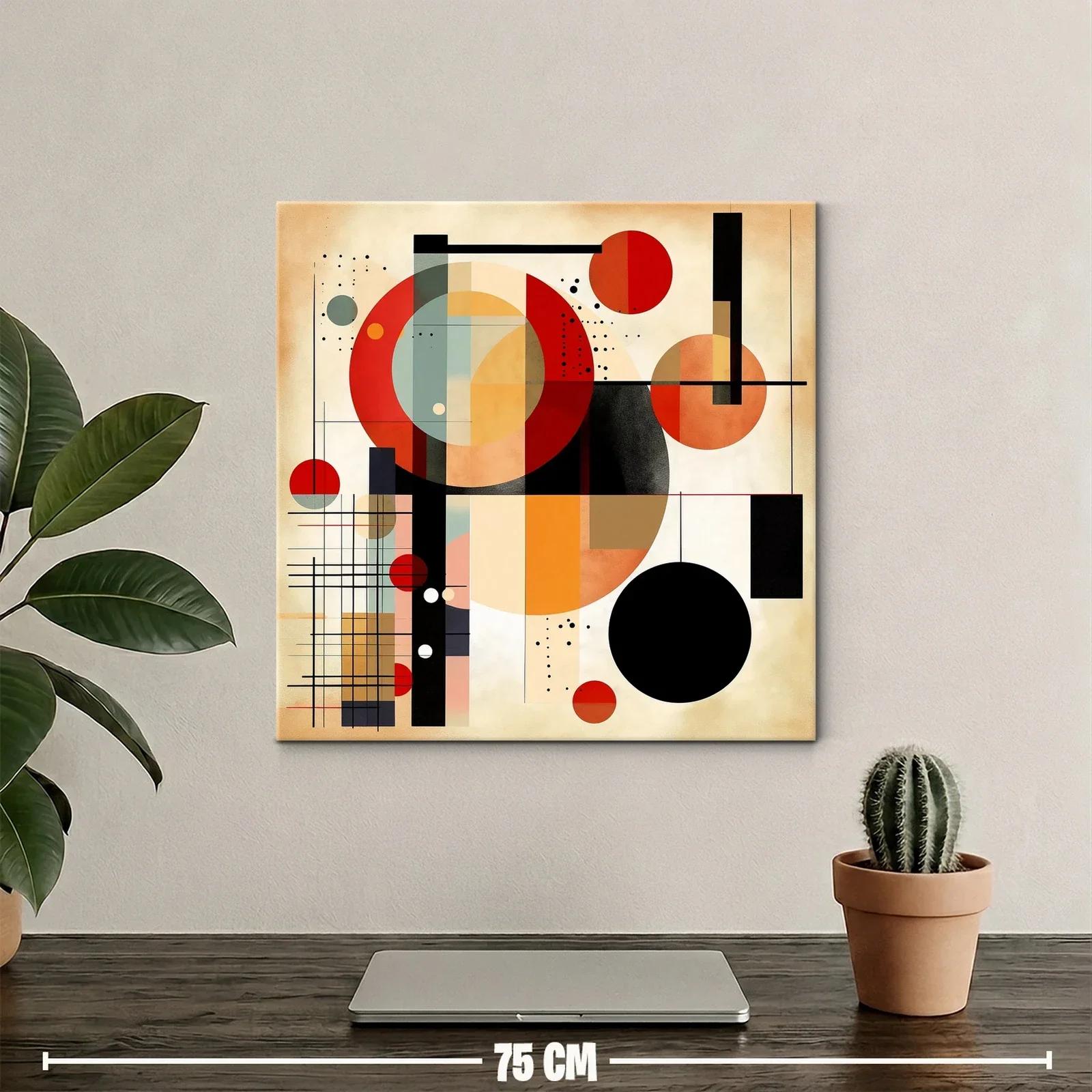 Composición abstracta con círculos y líneas geométricas — miniatura 2
