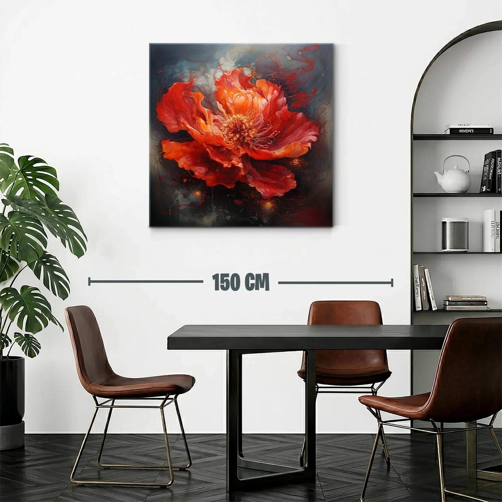 Florecer intenso en rojo vibrante con energía dinámica — miniatura 2