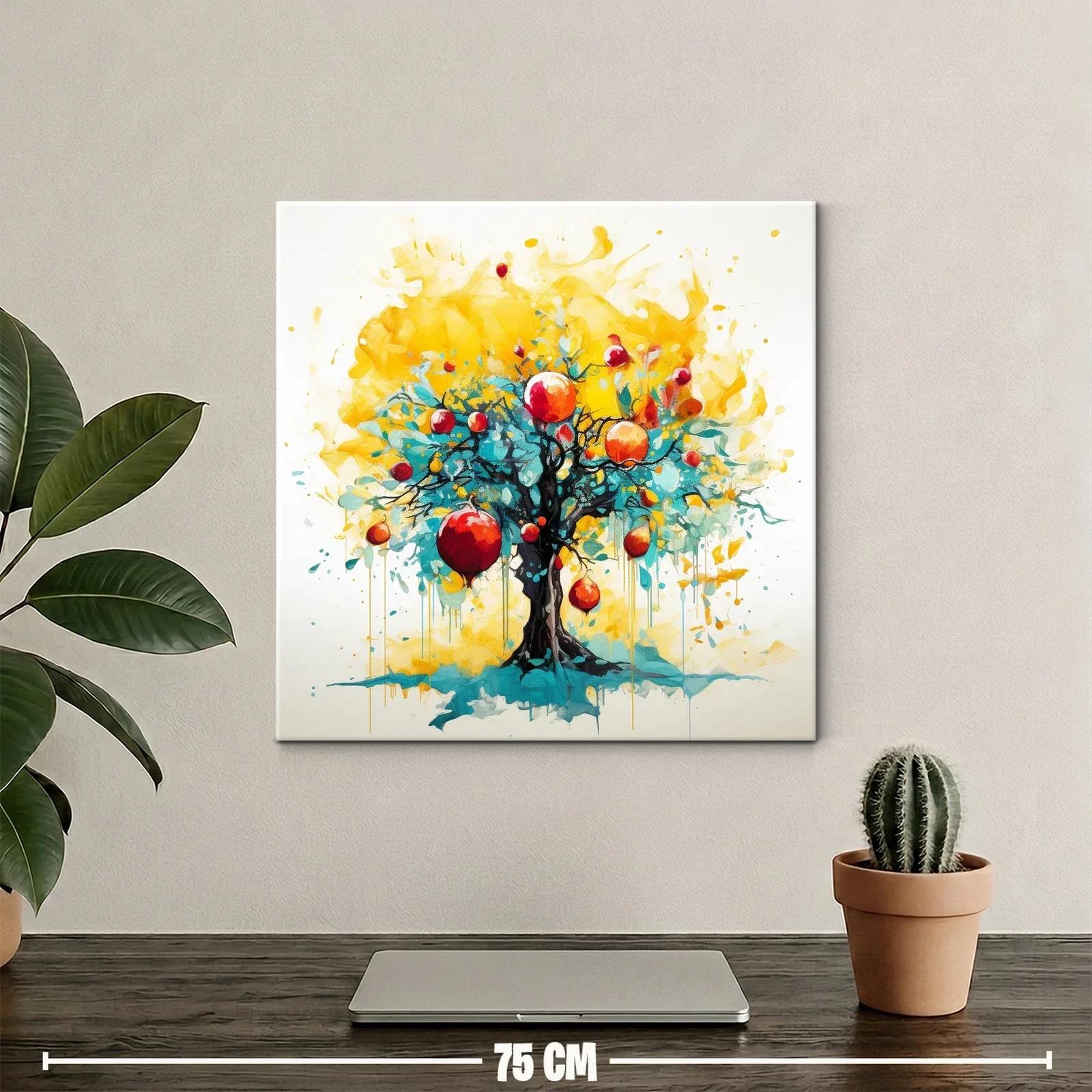 Árbol vibrante con frutos en tonos cálidos y frescos — miniatura 2