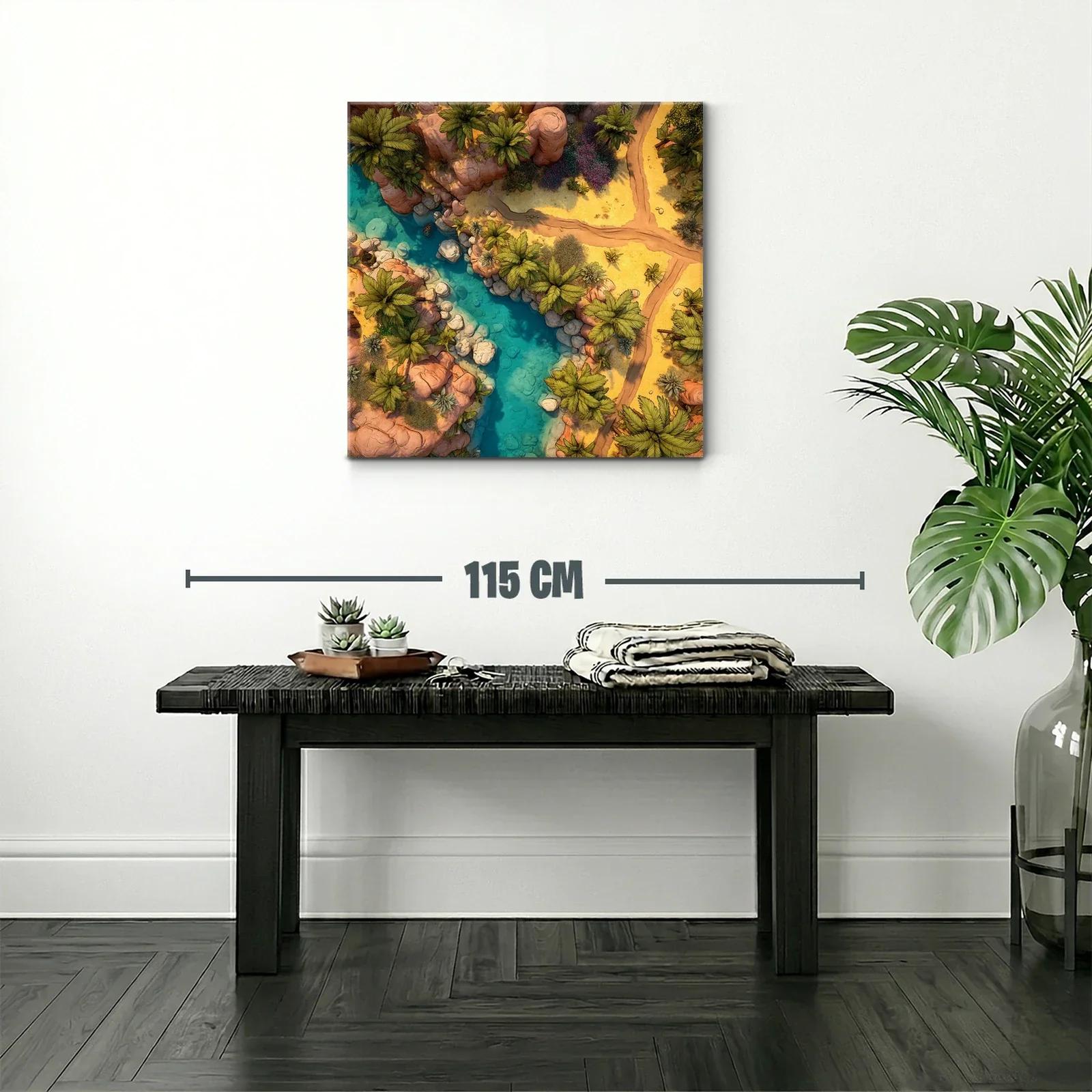 Paisaje natural con río turquesa y vegetación exuberante — miniatura 2