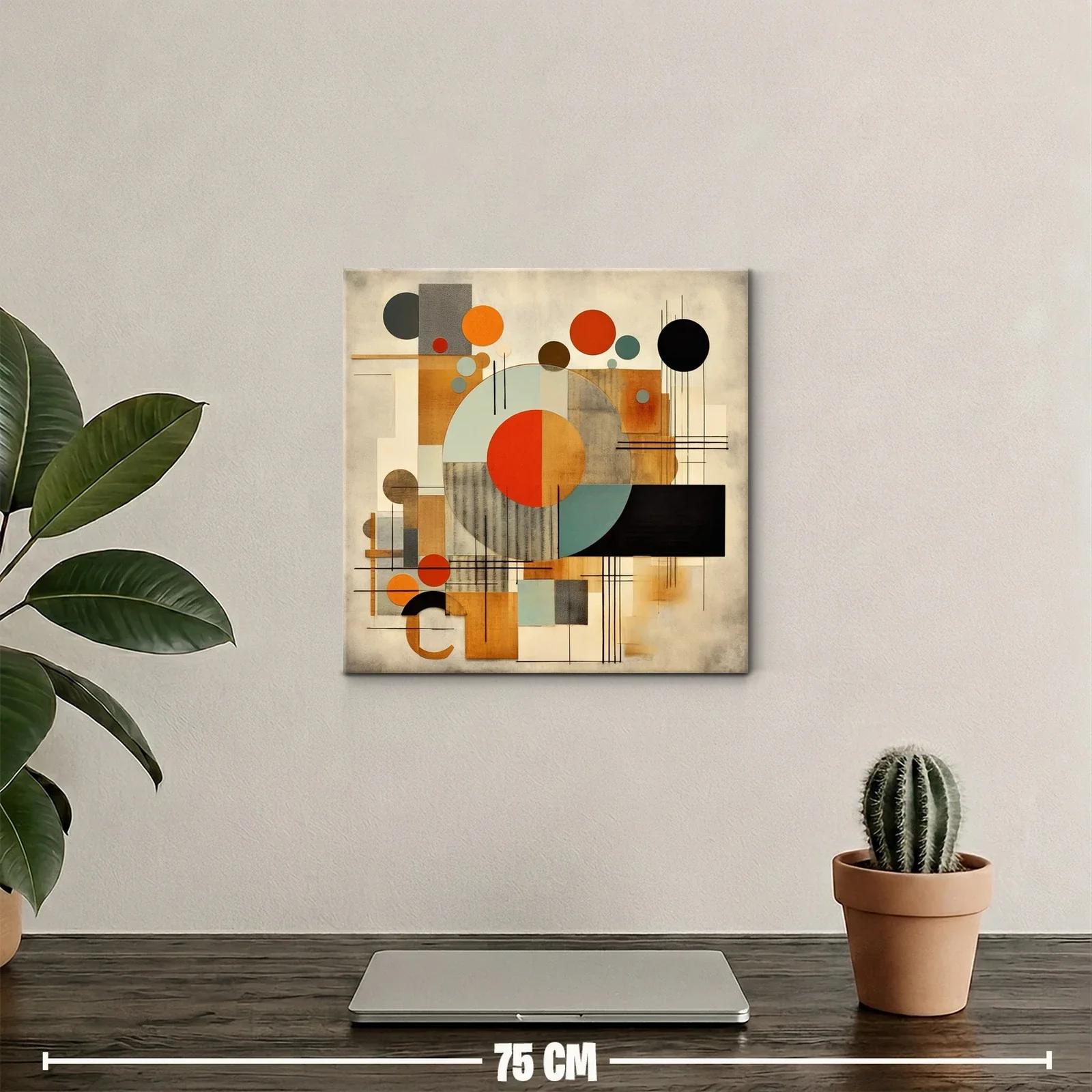 Composición geométrica con tonos cálidos y contrastes contemporáneos — miniatura 2
