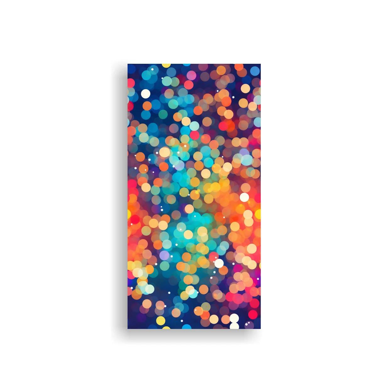 Cuadro luces desenfocadas de colores con fondo oscuro
