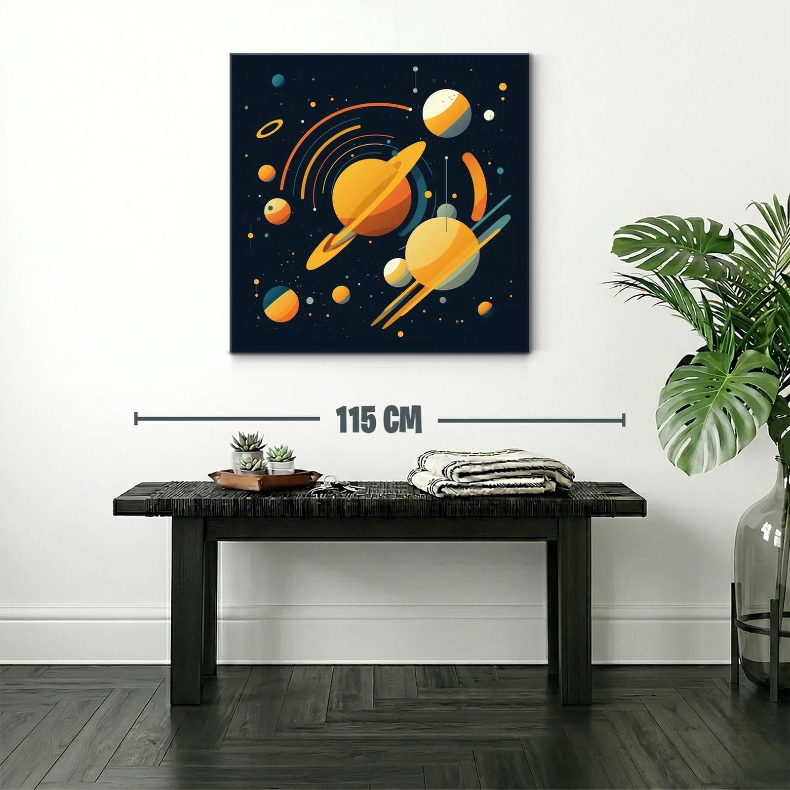 Composición abstracta de planetas en tonos cálidos — miniatura 2